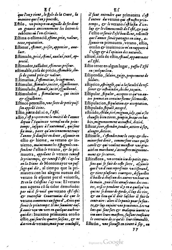 1621 - Adrian Tiffaine - Trésor des deux langues espagnole et française - BM Lyon