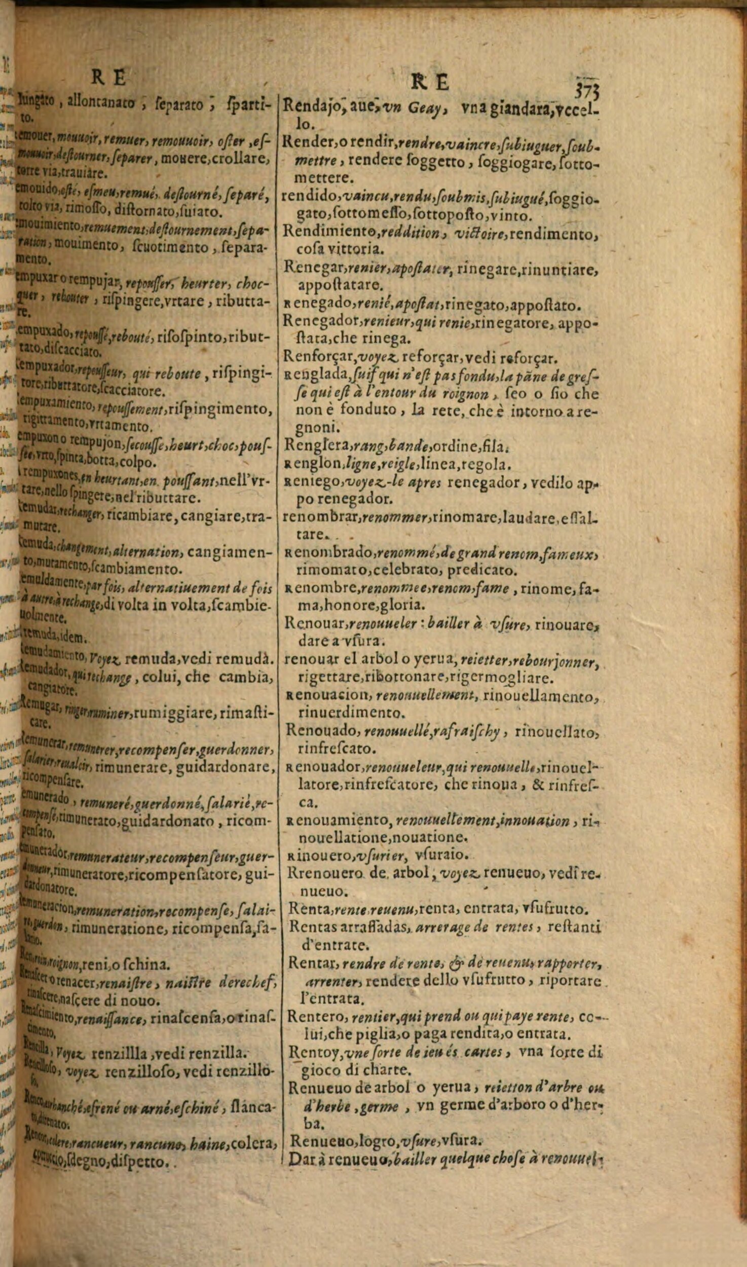1617 - Samuel Crespin - Trésor des trois langues espagnole, française et italienne (Première partie) - Regensburg 1617 - Samuel Crespin - Trésor des trois langues espagnole, française et italienne (Première partie) - Regensburg