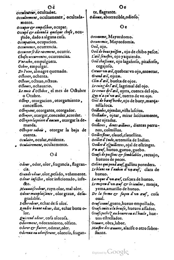 1621 - Adrian Tiffaine - Trésor des deux langues espagnole et française - BM Lyon