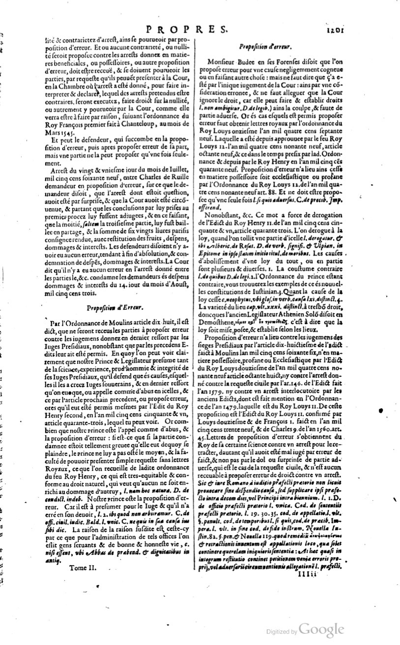 1629 - Veuve Nicolas Buon - Trésor du droit français (29620 T. 2) - BM Lyon 1629 - Veuve Nicolas Buon - Trésor du droit français (29620 T. 2) - BM Lyon