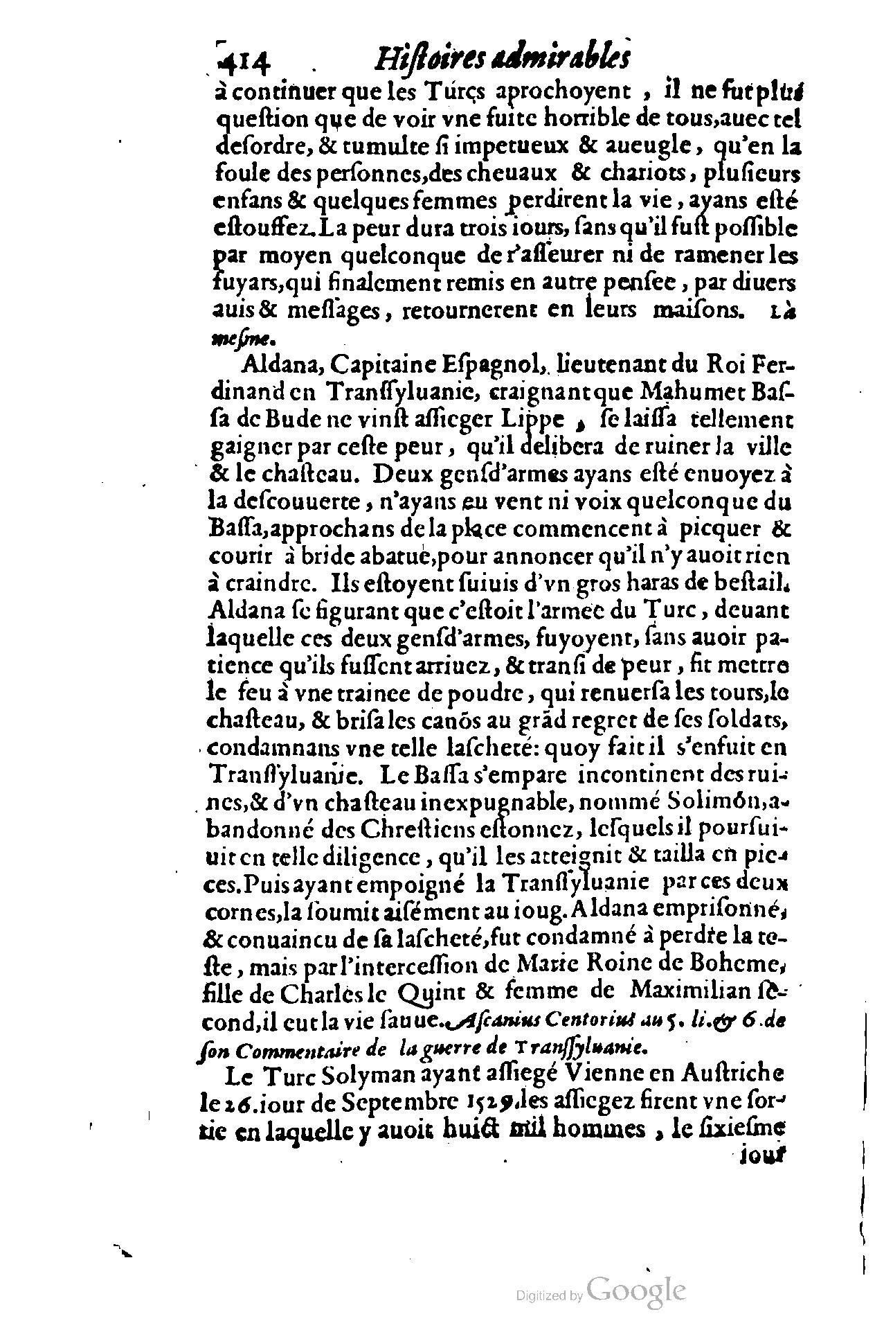 1620 - Samuel Crespin - Trésor d’histoires admirables et mémorables - BCU Lausanne