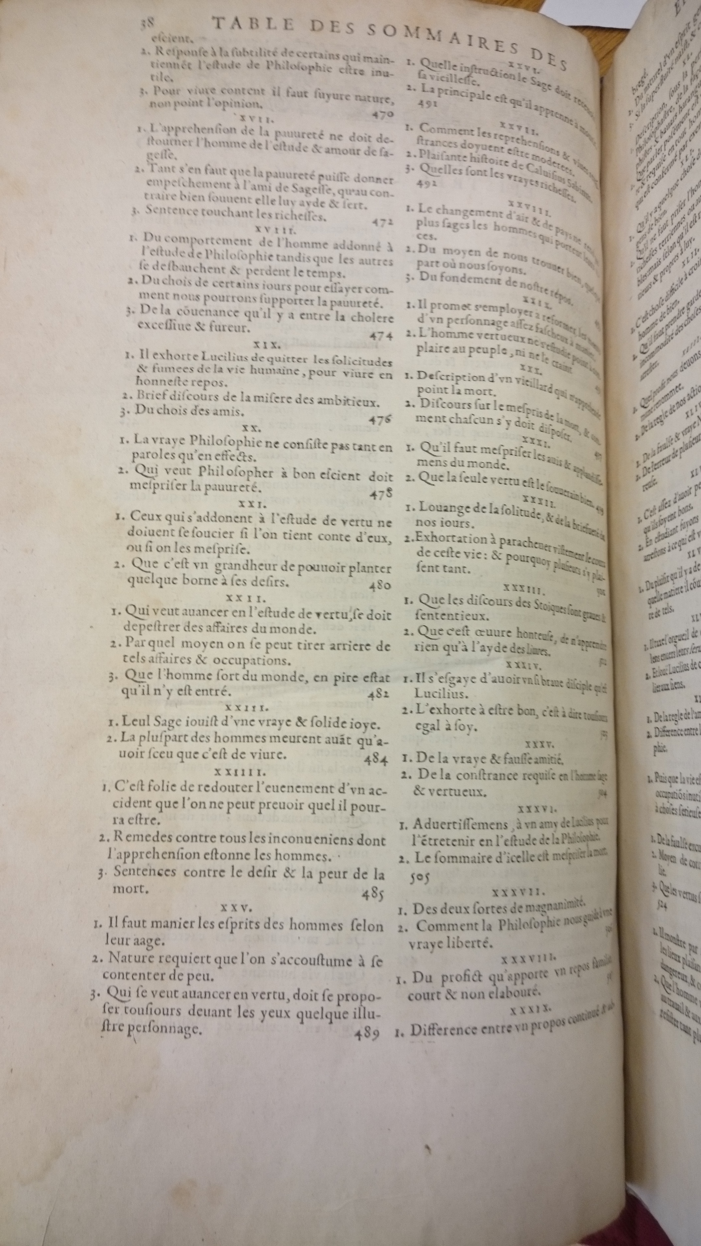 1598 - Jean Houzé - Œuvres morales et mêlées de Sénèque, Trésor de philosophie morale - BM Lyon