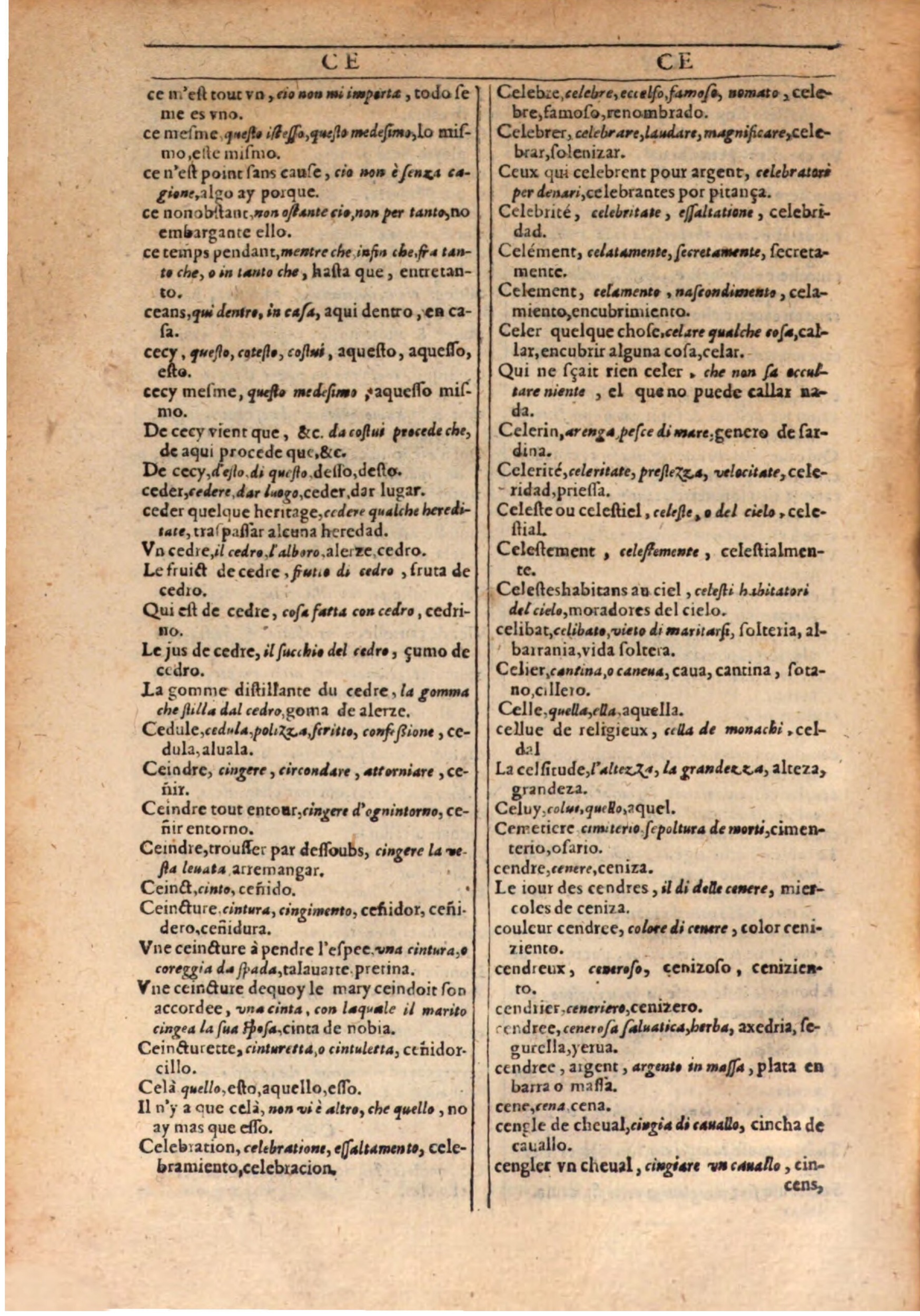 1609 - Philippe Albert et Alexandre Pernet - Trésor des trois langues française, italienne et espagnole (Seconde partie) - BSB Munich 1609 - Philippe Albert et Alexandre Pernet - Trésor des trois langues française, italienne et espagnole (Seconde partie) - BSB Munich