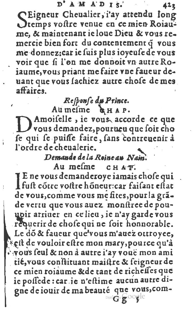 1582 - Jean Huguetan - Trésor des Amadis T. 1 - BM Lyon