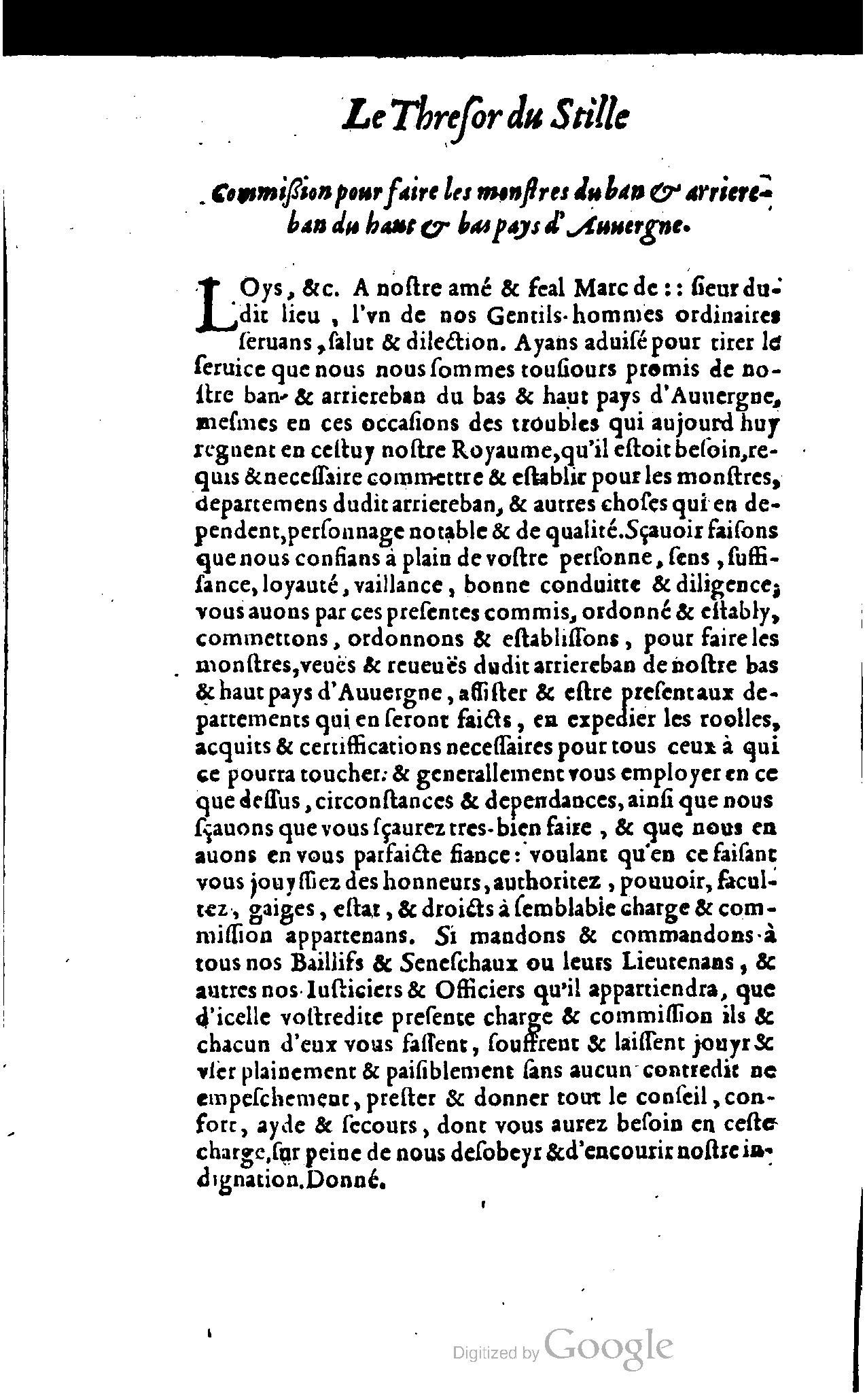 1614 - Jean Richer - Trésor du nouveau style et protocole de la chancellerie de France - BSB Munich