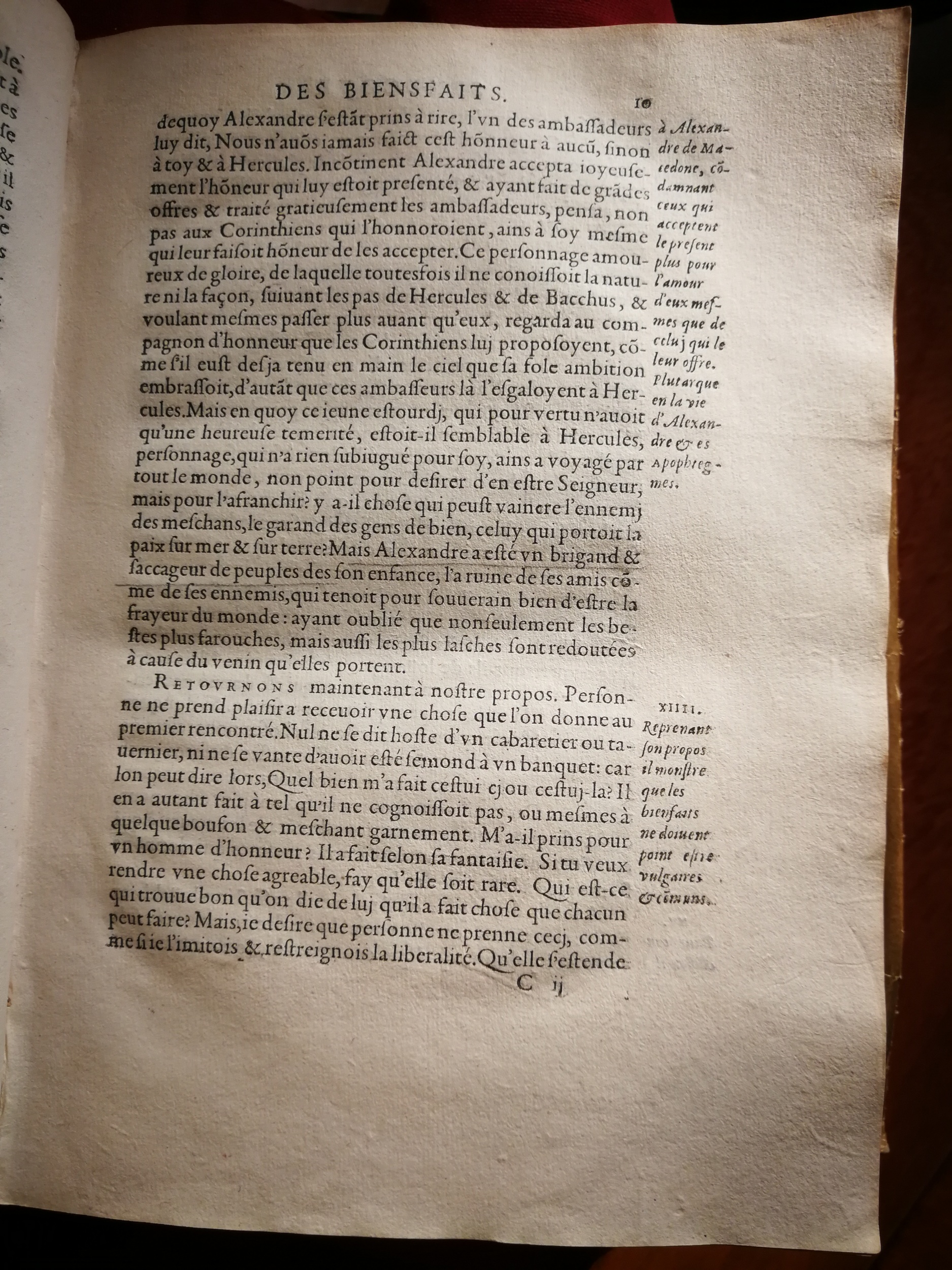 1595 - Jean Houzé - Œuvres morales et mêlées de Sénèque, Trésor de philosophie morale - T. 1 - BnF