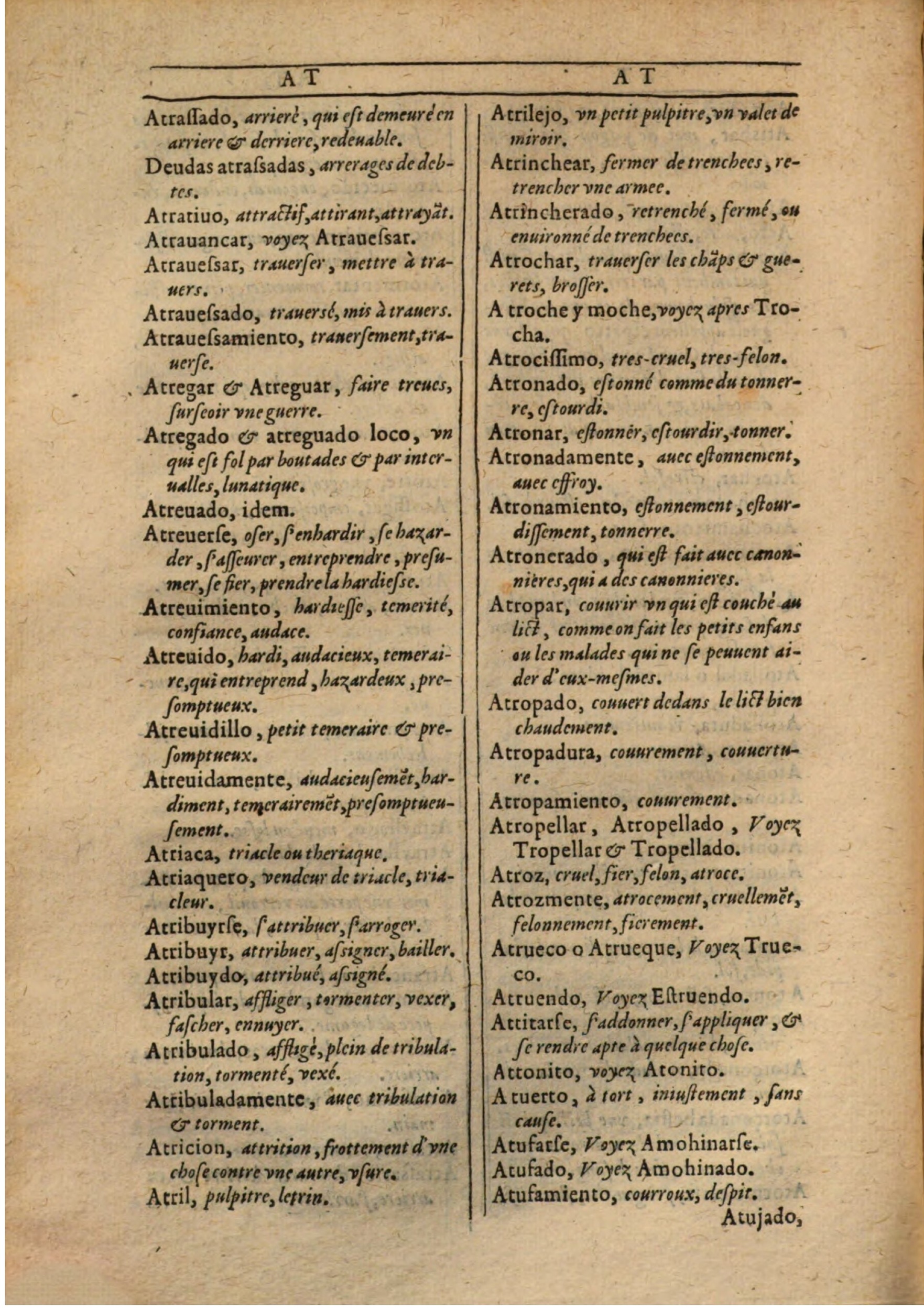 1607 - Marc Orry - Trésor des deux langues espagnole et française (Première partie) - BSB Munich 1607 - Marc Orry - Trésor des deux langues espagnole et française (Première partie) - BSB Munich