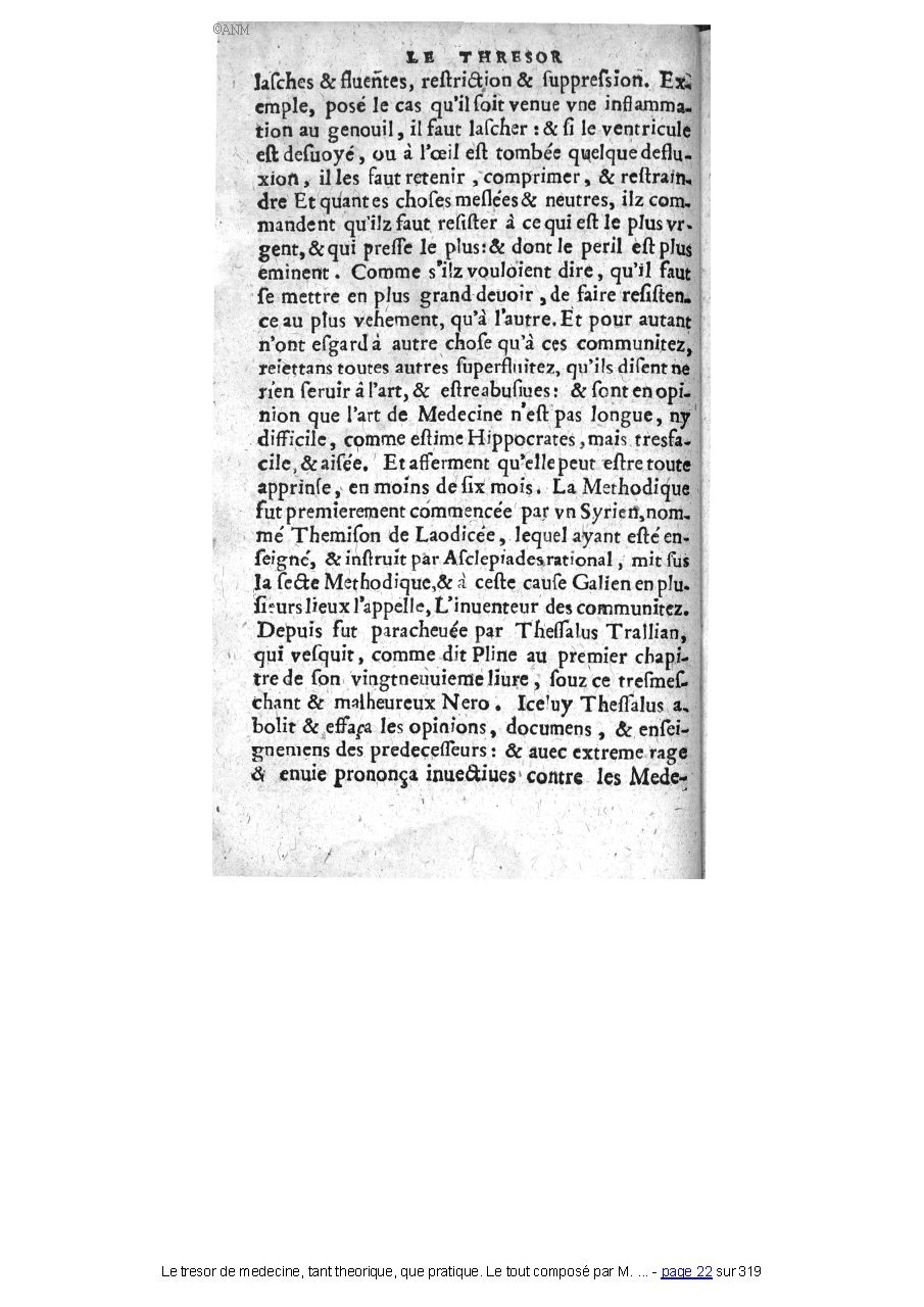 1560 - Pierre et Jan Moine - Trésor de médecine - Université Paris Cité