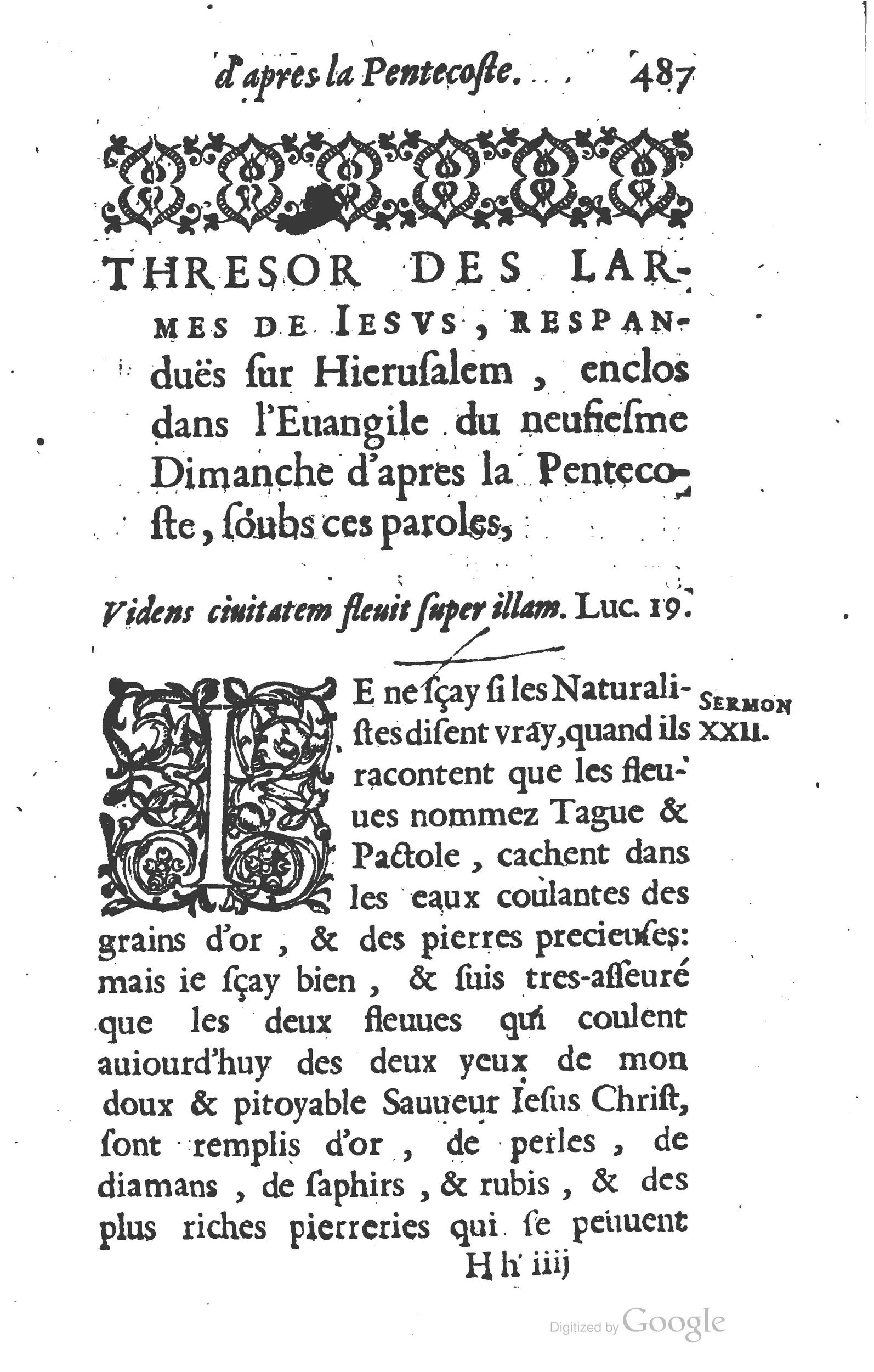 1629 - Manassés de Préaulx - Sermons ou Trésors de la piété chrétienne - BM Lyon