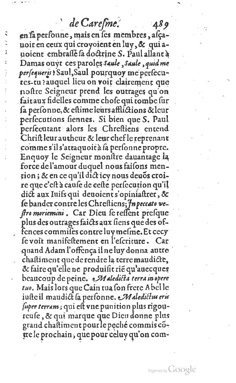 1607 - Nicolas Du Fossé - Trésor quadragésimal - T 01 - BM Lyon