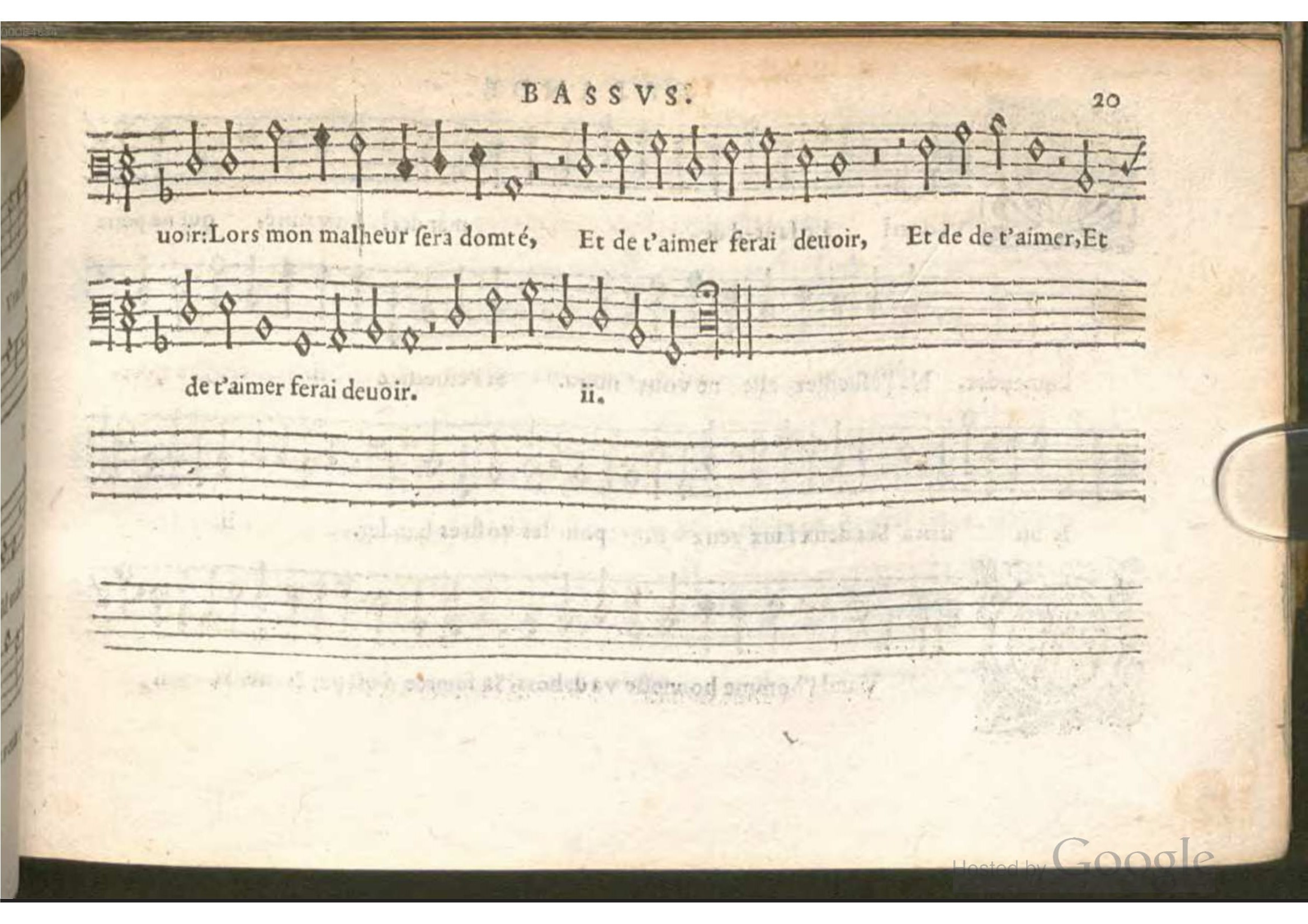 1576 - [Pierre de Saint-André] - Trésor de musique d’Orlande de Lassus Bassus - BSB Munich