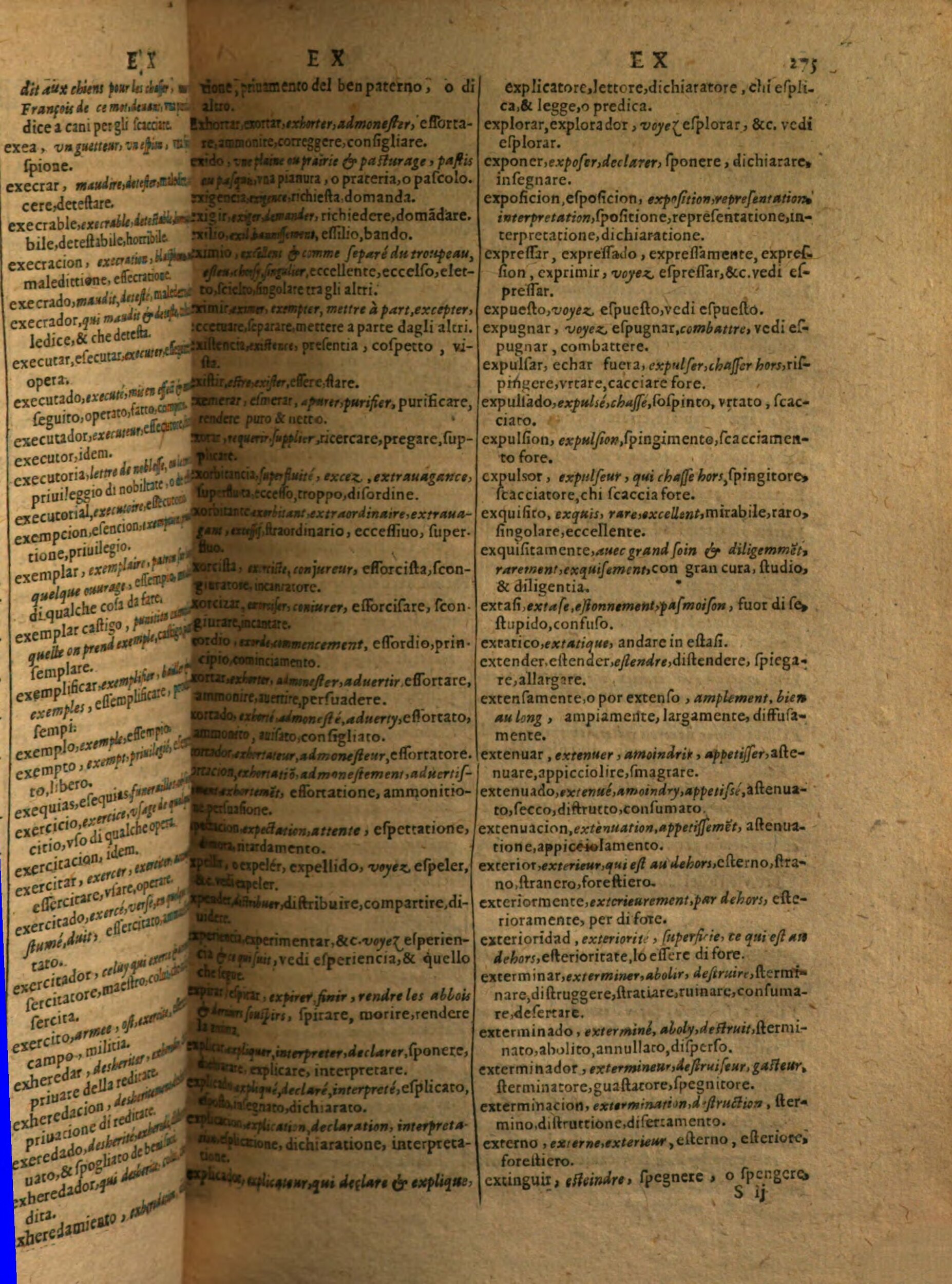 1617 - Samuel Crespin - Trésor des trois langues espagnole, française et italienne (Première partie) - Regensburg