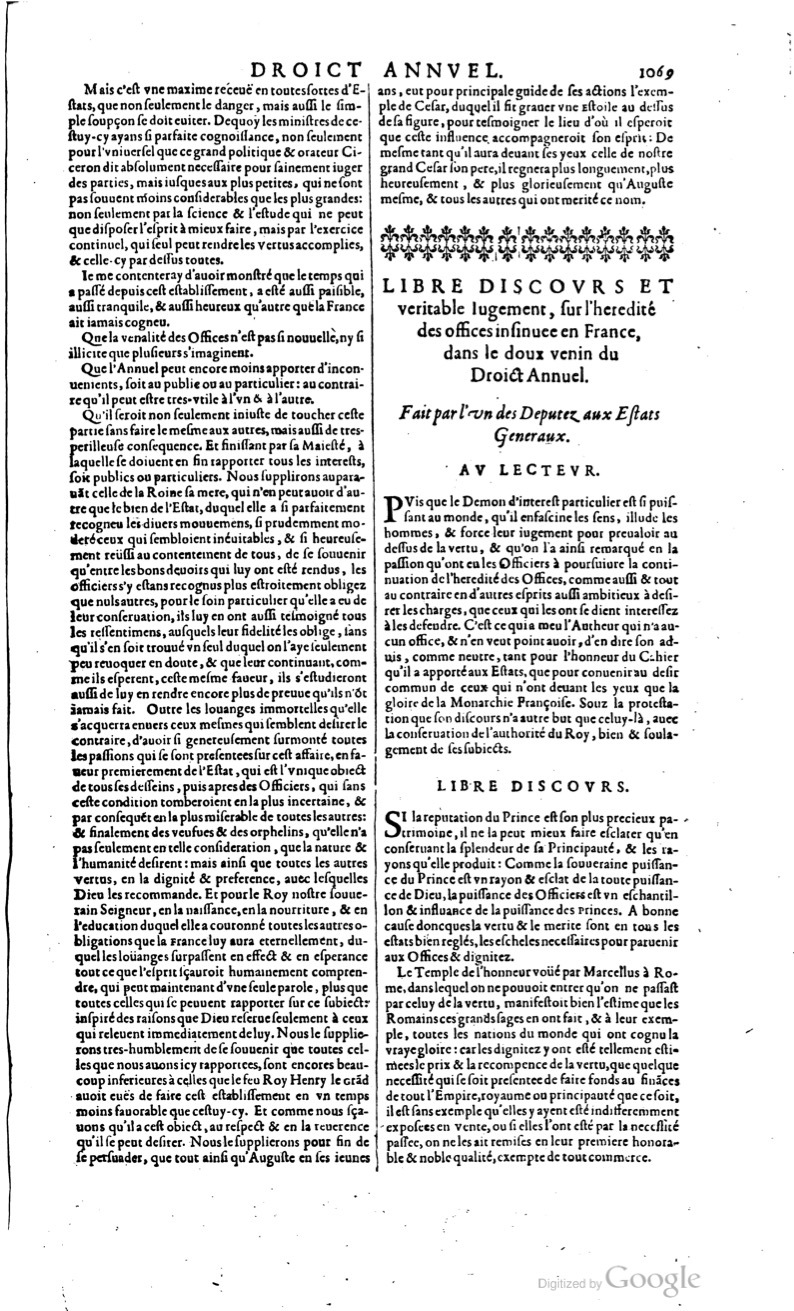1629 - Veuve Nicolas Buon - Trésor du droit français (29620 T. 1) - BM Lyon
