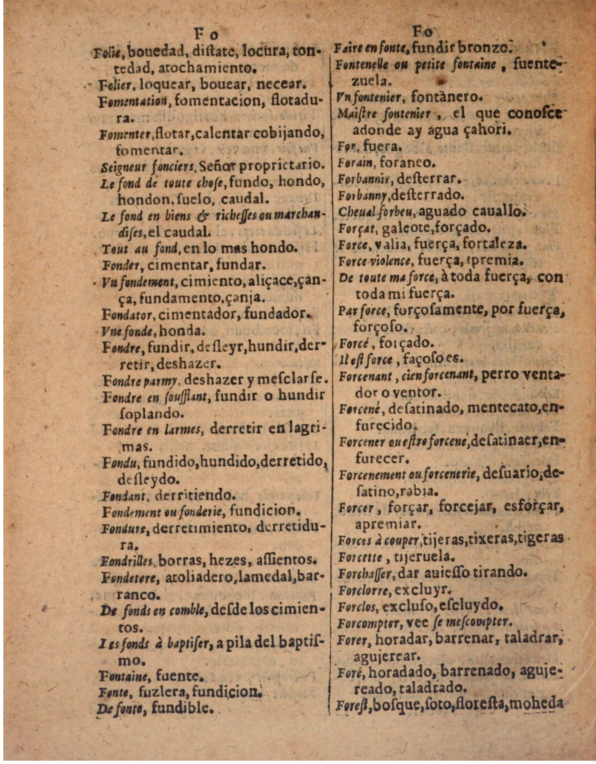 1624 - Hubert Antoine - Trésor des deux langues espagnole et française (Seconde partie) - BSB Munich