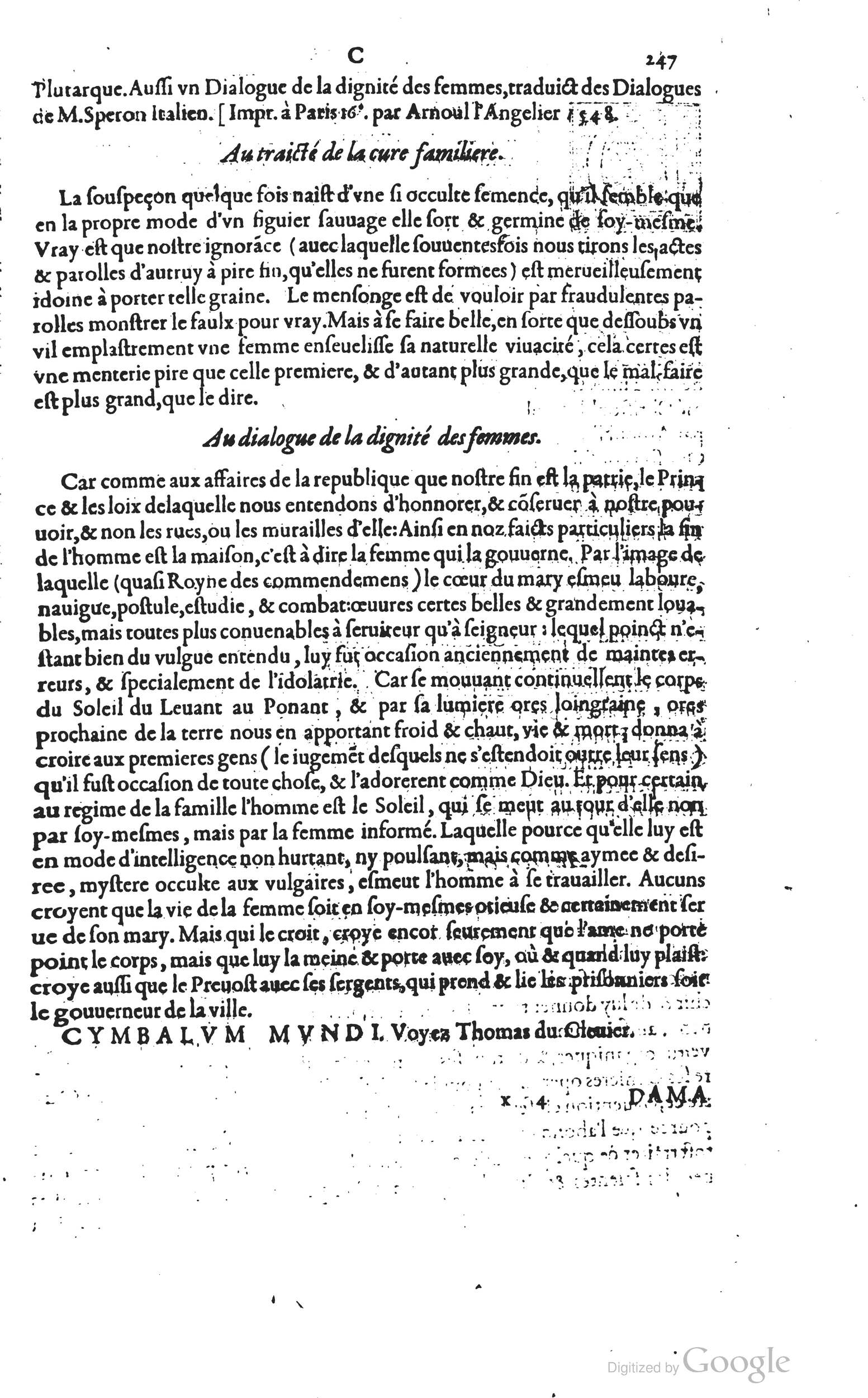 1585 - Barthélemy Honorat - Bibliothèques françaises - BSB Munich
