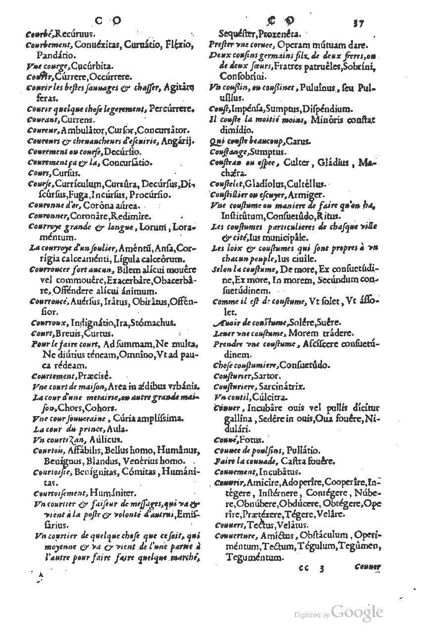 1558 - Guillaume Rouillé - Trésor des mots et traits français - BSB Munich