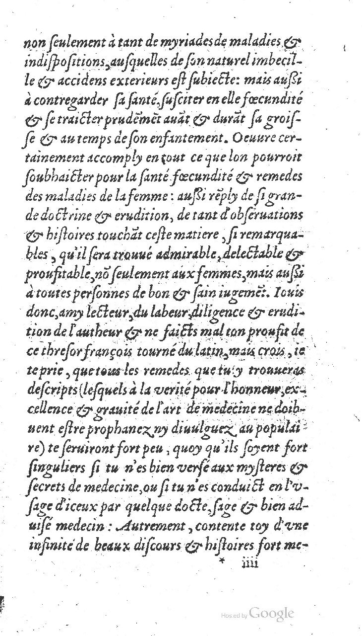 1585 - Jacques du Puis - Trésor des remèdes secrets pour les maladies des femmes - BnF
