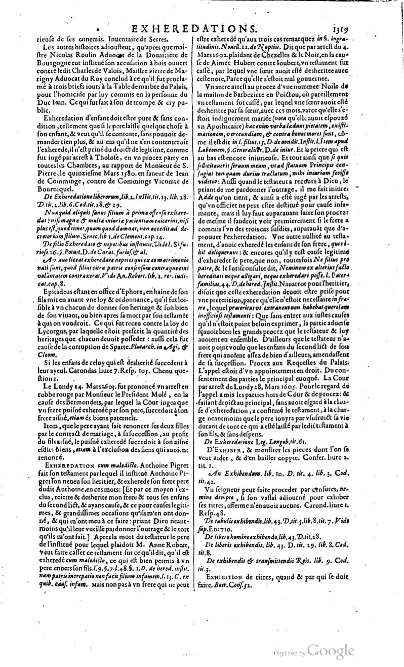 1629 - Veuve Nicolas Buon - Trésor du droit français (21754 T. 1) - BM Lyon
