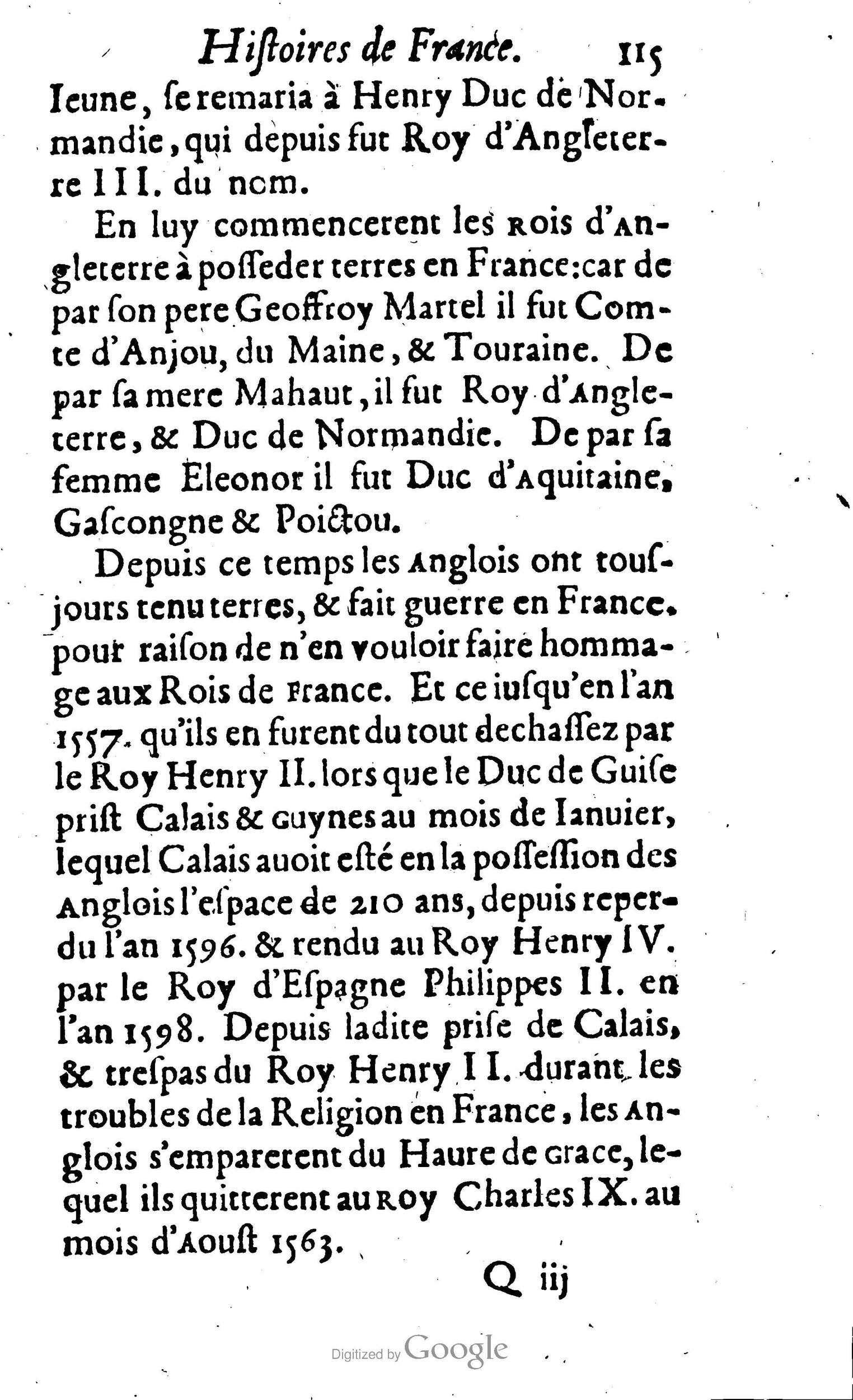 1638 - Jean Corrozet - Trésor des histoires de France - BM Lyon