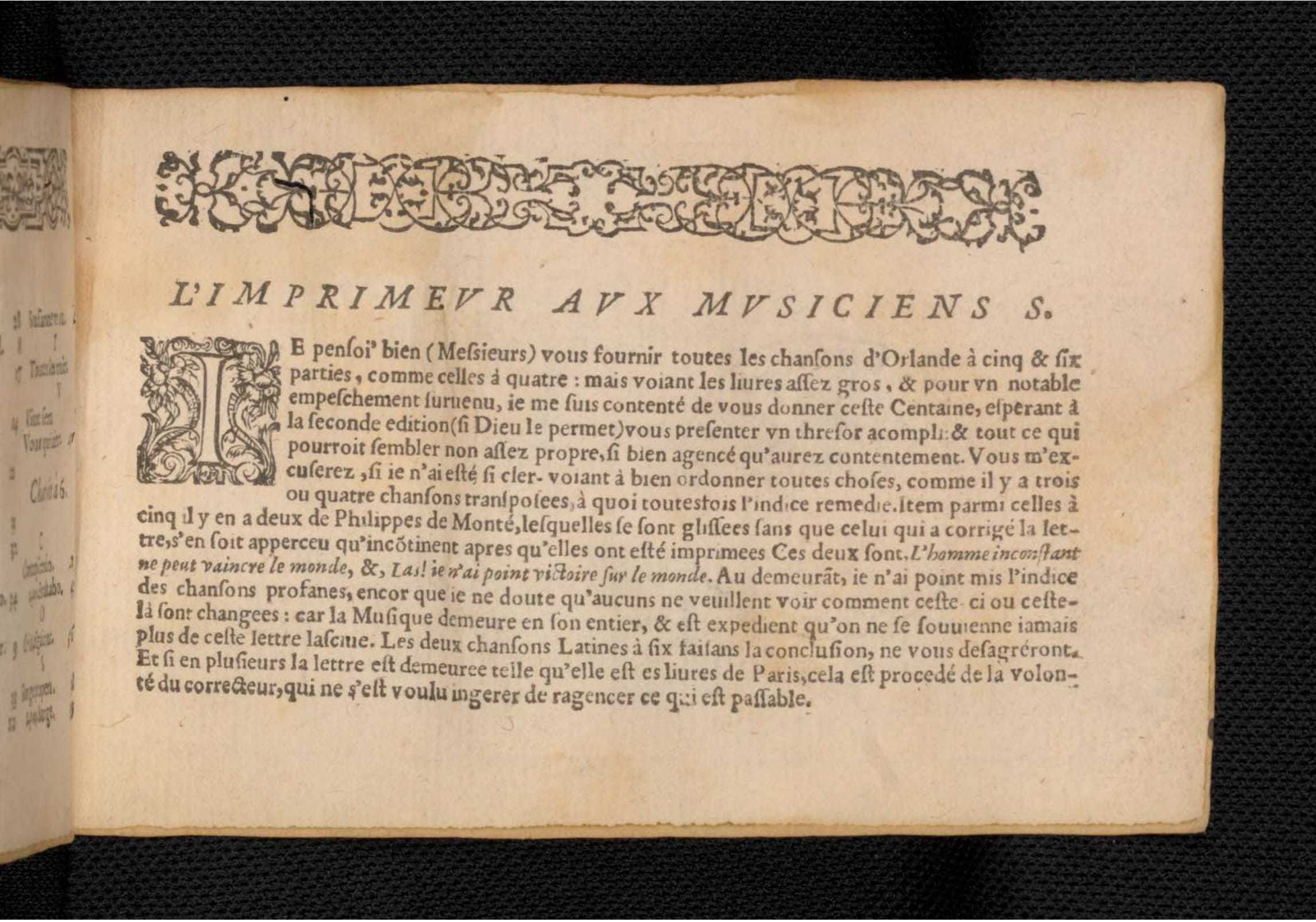1576 - [Pierre de Saint-André] - Trésor de musique d’Orlande de Lassus Quinta et Sexta pars - KBR Bruxelles