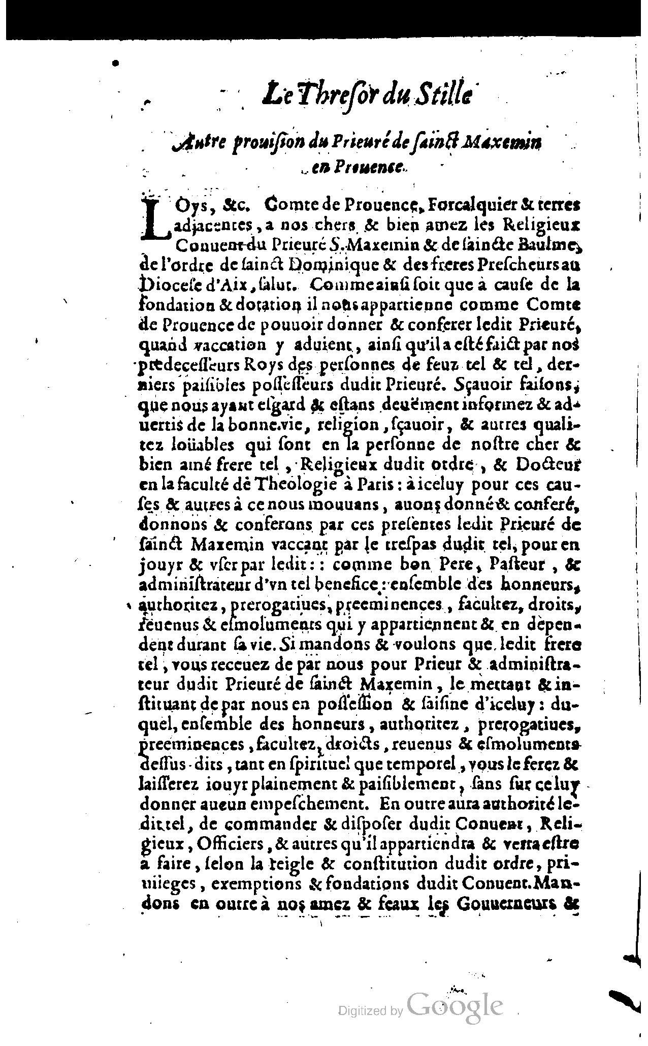 1614 - Jean Richer - Trésor du nouveau style et protocole de la chancellerie de France - BSB Munich