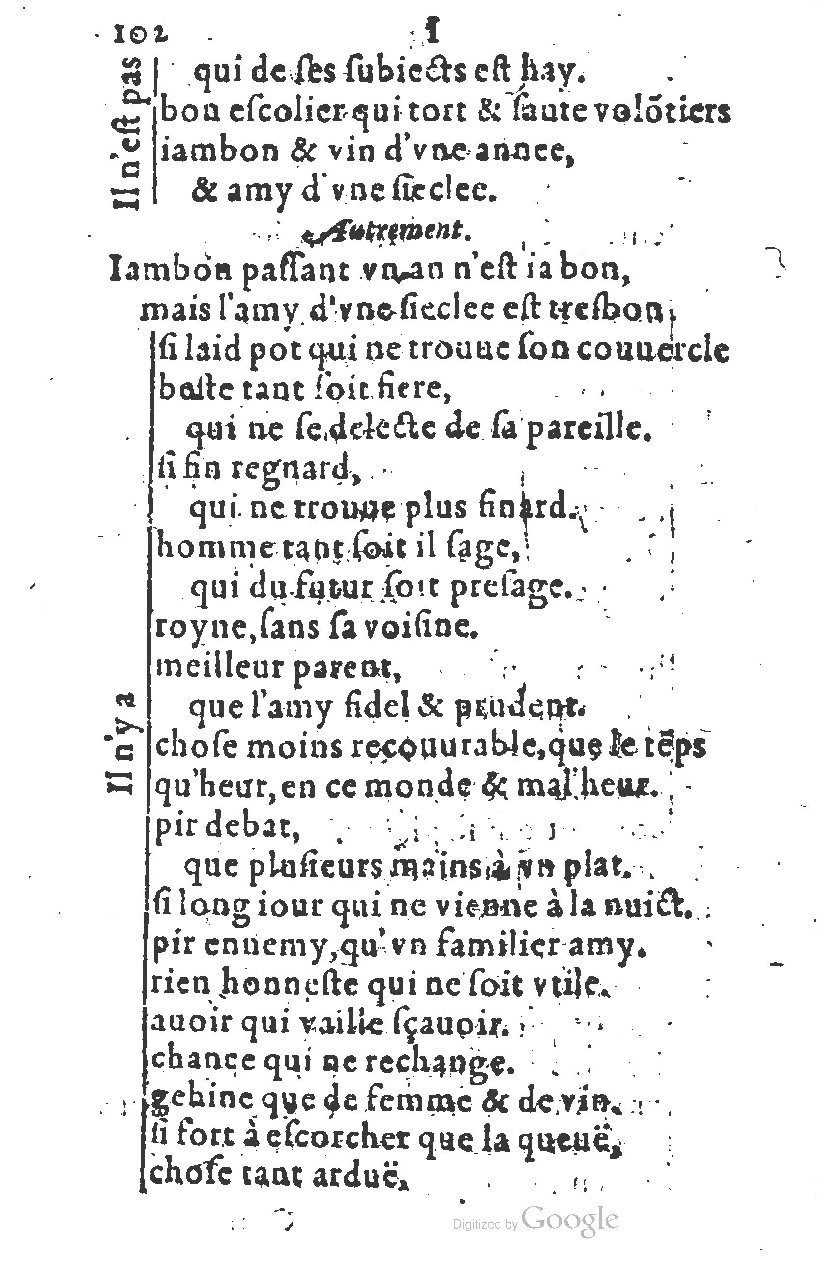 1581 - Nicolas Bonfons  - Trésor des sentences dorées - Princeton