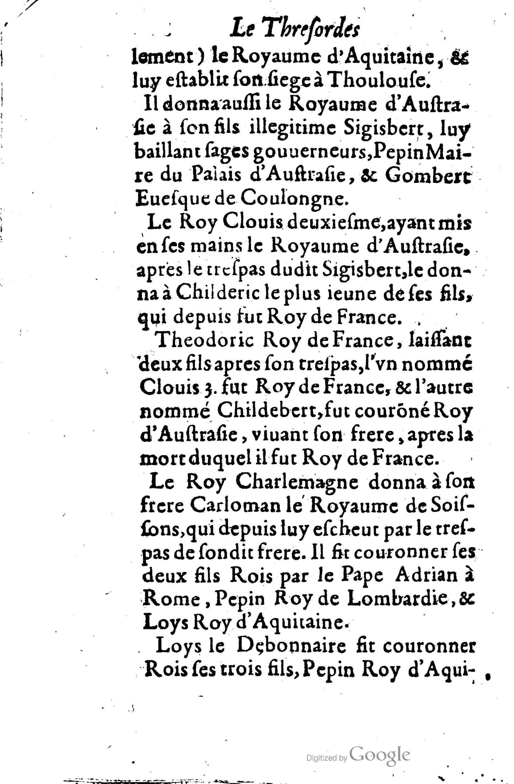 1619 - Jean Corrozet - Trésor des histoires de France - BSB Munich