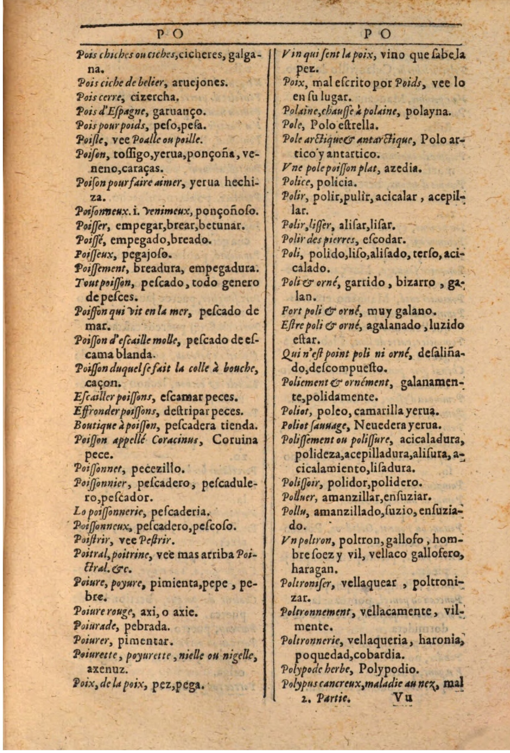 1607 - Marc Orry - Trésor des deux langues espagnole et française (Seconde partie) - BSB Munich