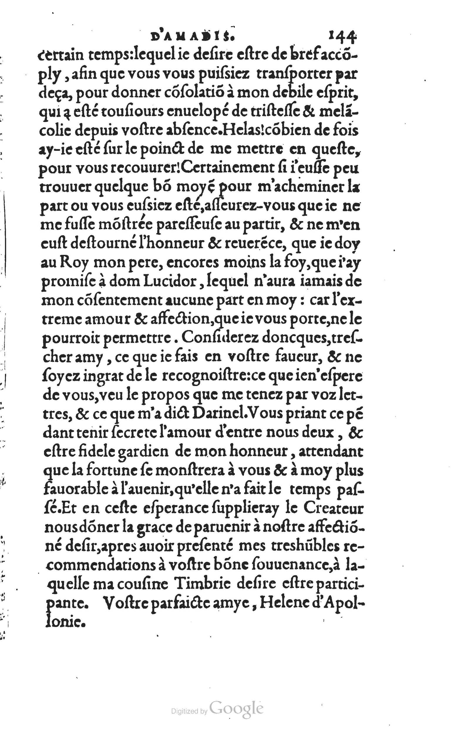 1560 - Vincent Sertenas et Gilles Robinot - Trésor des Amadis - British Library