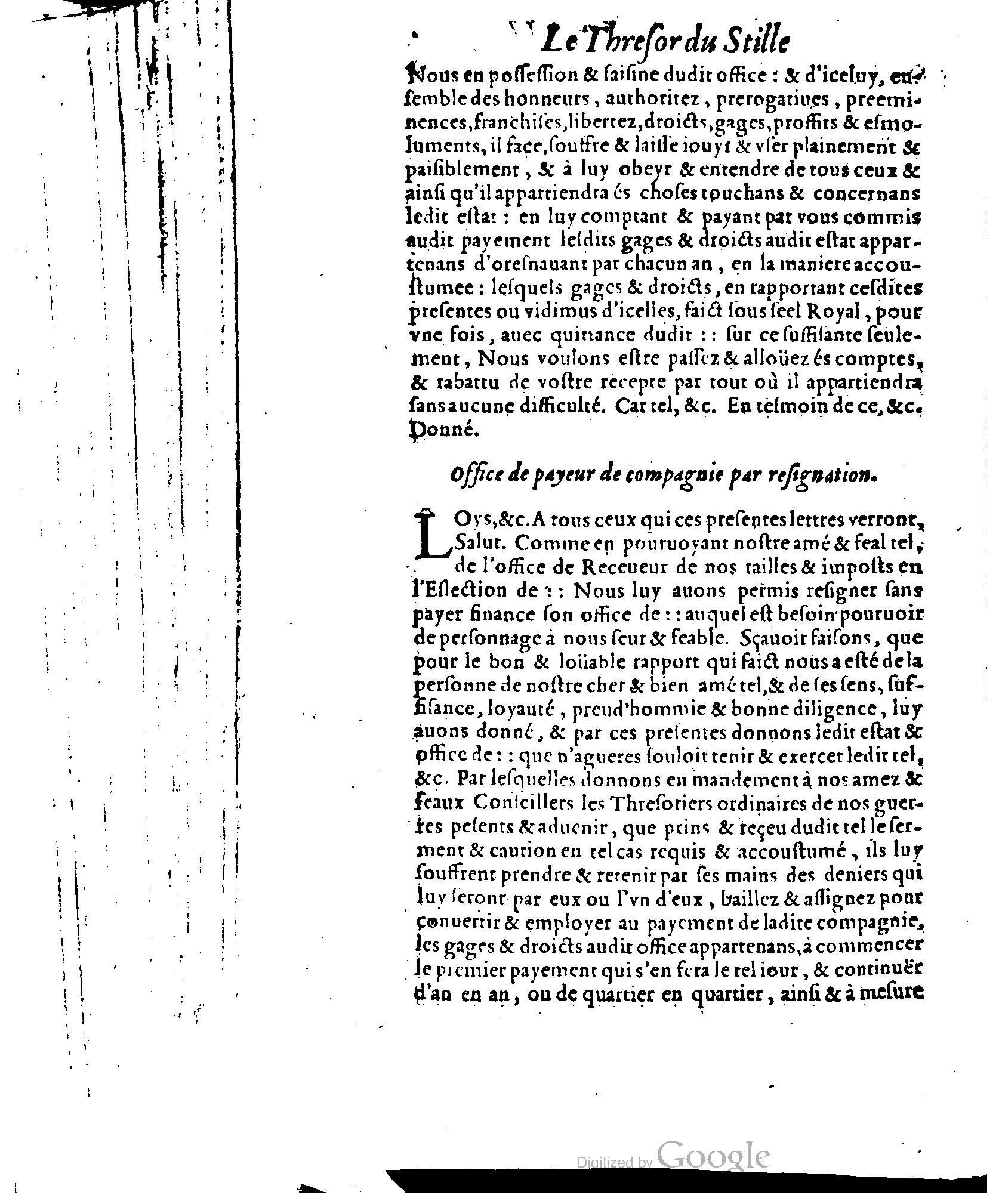 1614 - Jean Richer - Trésor du nouveau style et protocole de la chancellerie de France - BSB Munich