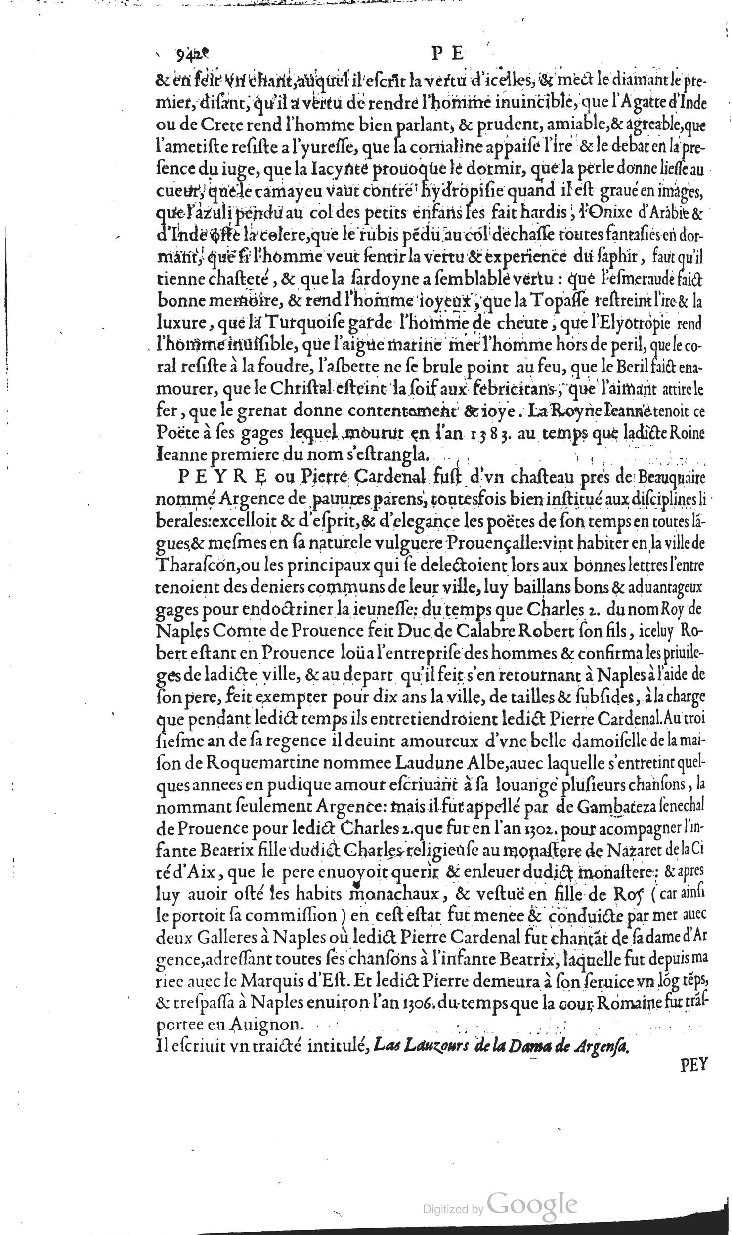 1585 - Barthélemy Honorat - Bibliothèques françaises - BSB Munich