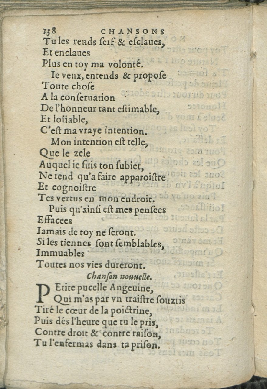 1575 - Pierre Brenouzet - Trésor de tous les recueils de chansons, tant amoureuses, rustiques, que musicales - Det KLG Copenhague