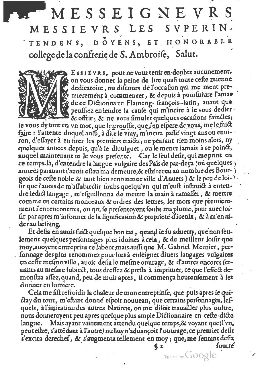 1573 - Christophe Plantin - Trésor du langage bas-allemand - BM Lyon 1573 - Christophe Plantin - Trésor du langage bas-allemand - BM Lyon