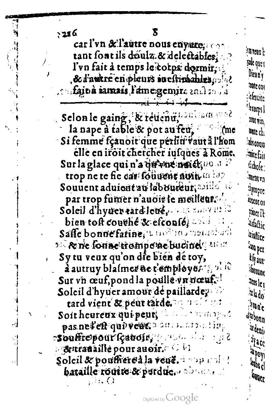 1582 - Nicolas Bonfons - Trésor des sentences dorées - BM Lyon 1582 - Nicolas Bonfons - Trésor des sentences dorées - BM Lyon