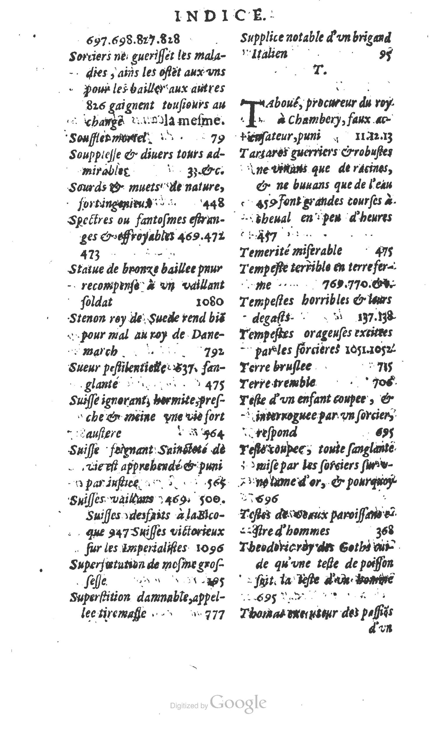1610 - Paul Marceau - Trésor d’histoires admirables et mémorables - Princeton