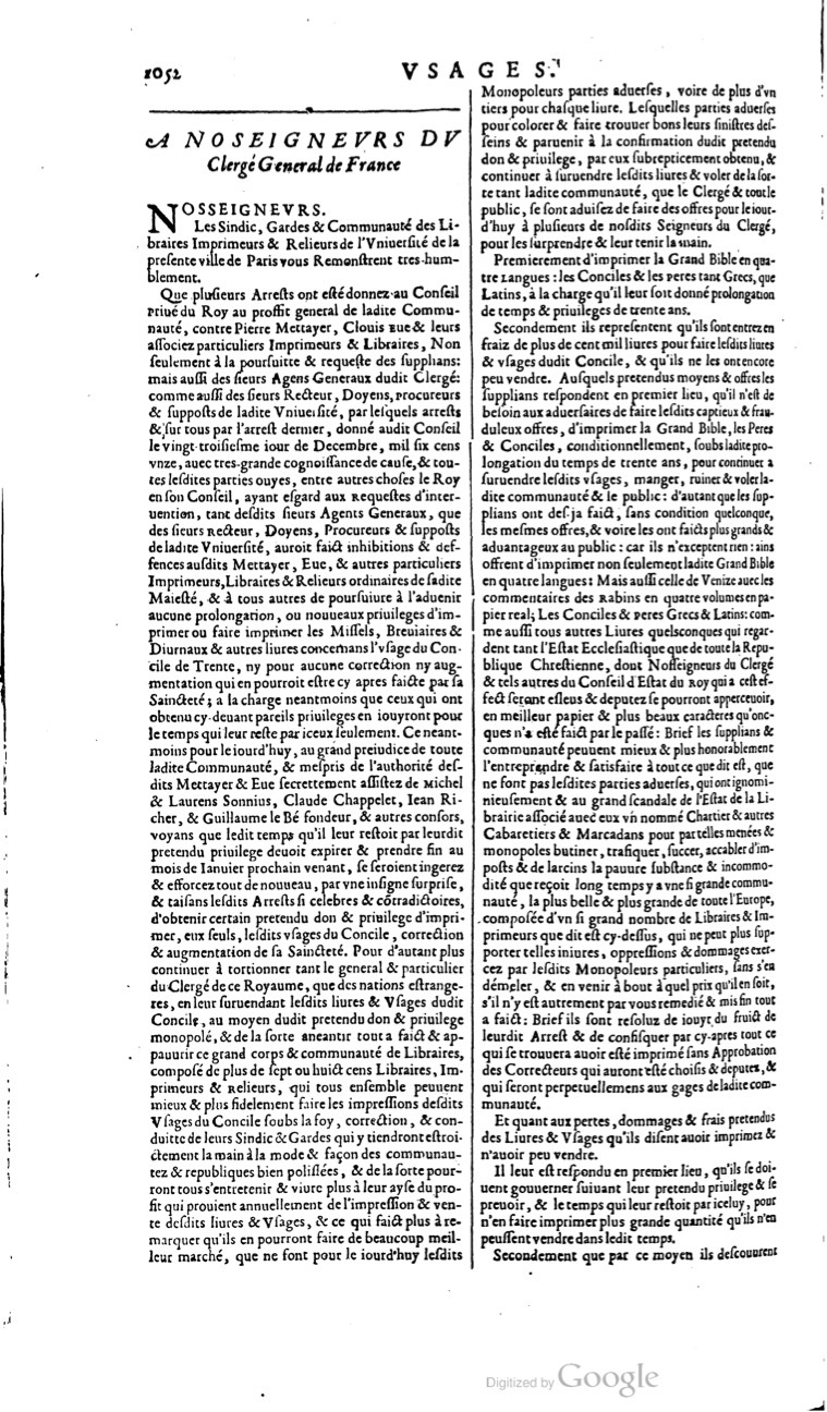 1629 - Veuve Nicolas Buon - Trésor du droit français (21754 T. 3) - BM Lyon