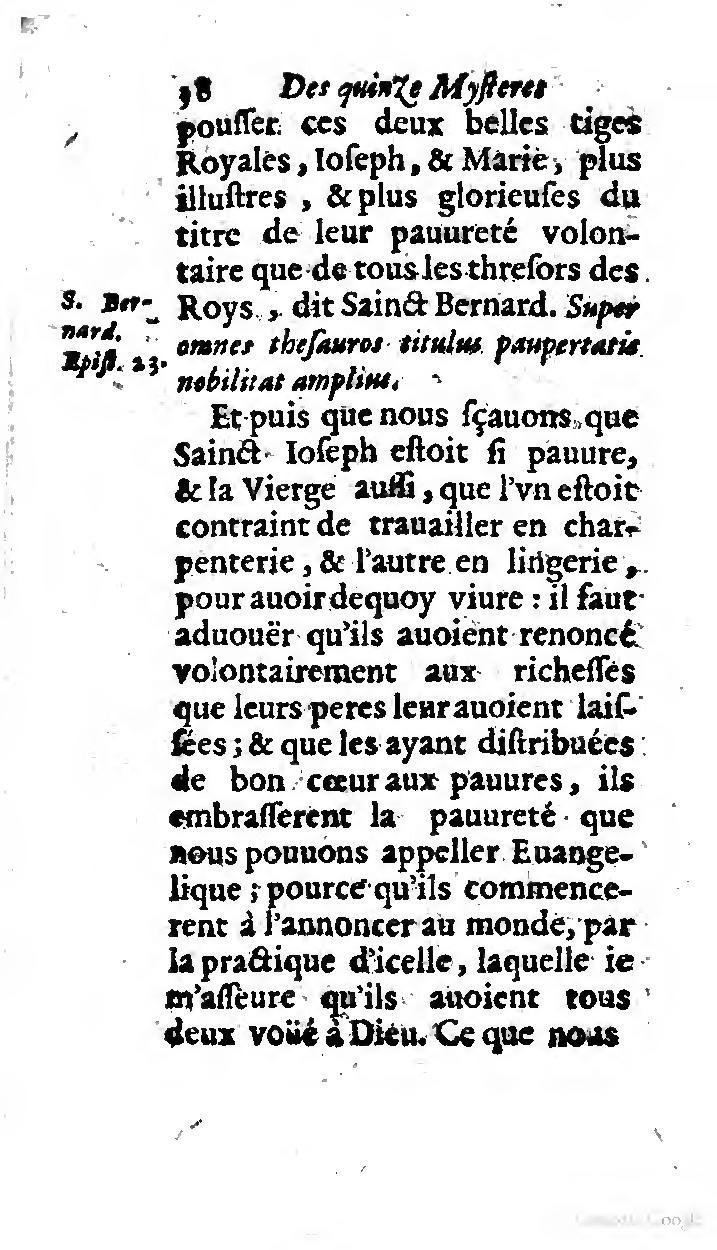 1646 - Jean Piot - Trésor inestimable de Saint-Joseph - BNC Rome