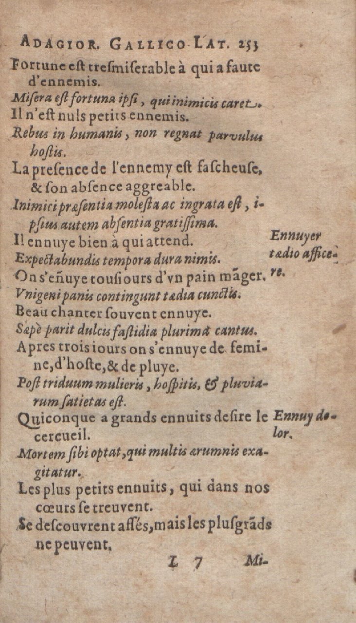 1612 - Dominicus Custos - Trésor des proverbes français  - Bibliopol-Olomuc