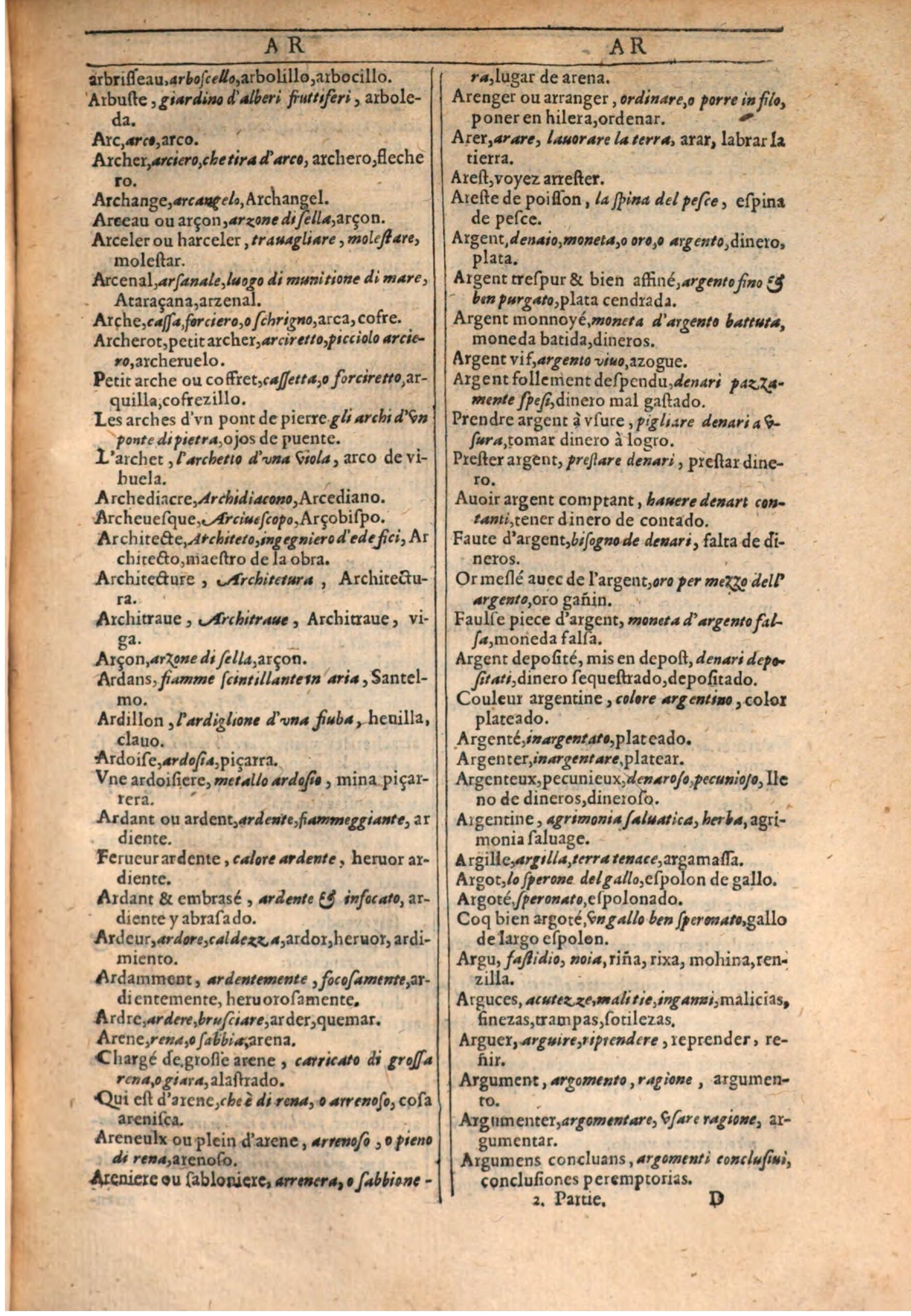 1609 - Philippe Albert et Alexandre Pernet - Trésor des trois langues française, italienne et espagnole (Seconde partie) - BSB Munich 1609 - Philippe Albert et Alexandre Pernet - Trésor des trois langues française, italienne et espagnole (Seconde partie) - BSB Munich
