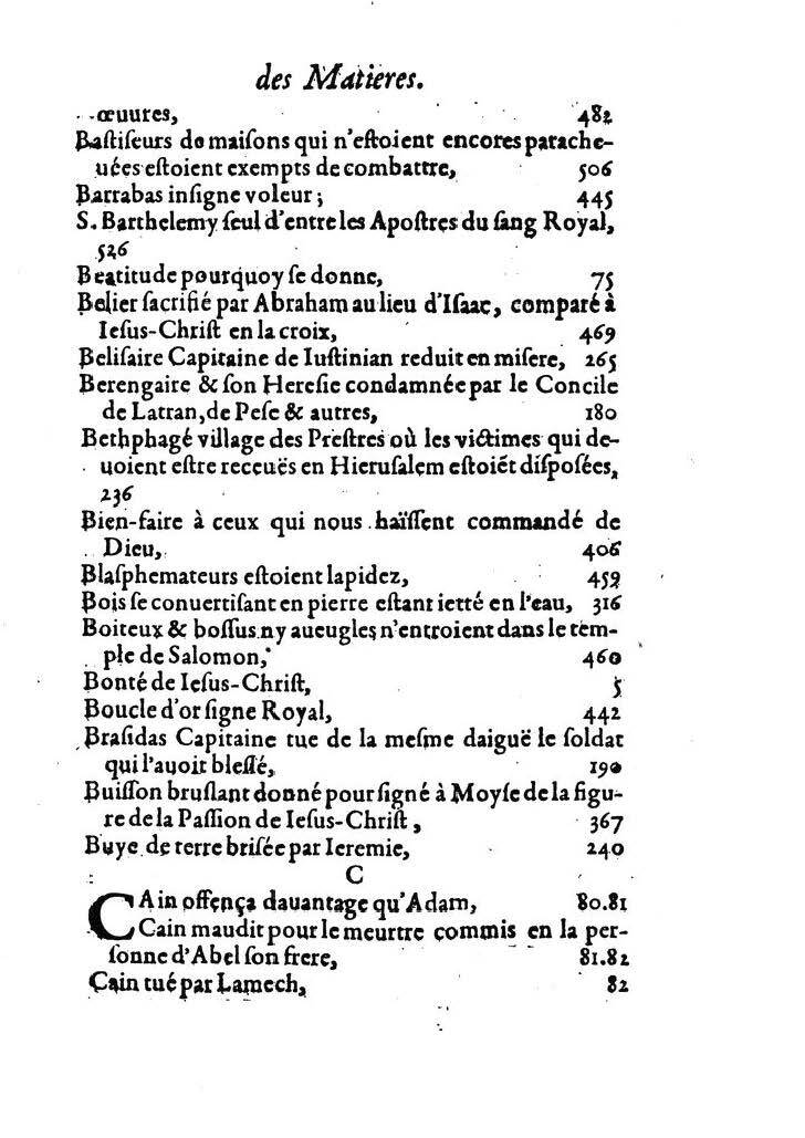 1607 - Nicolas Du Fossé - Trésor quadragésimal - T 02 - BM Lyon