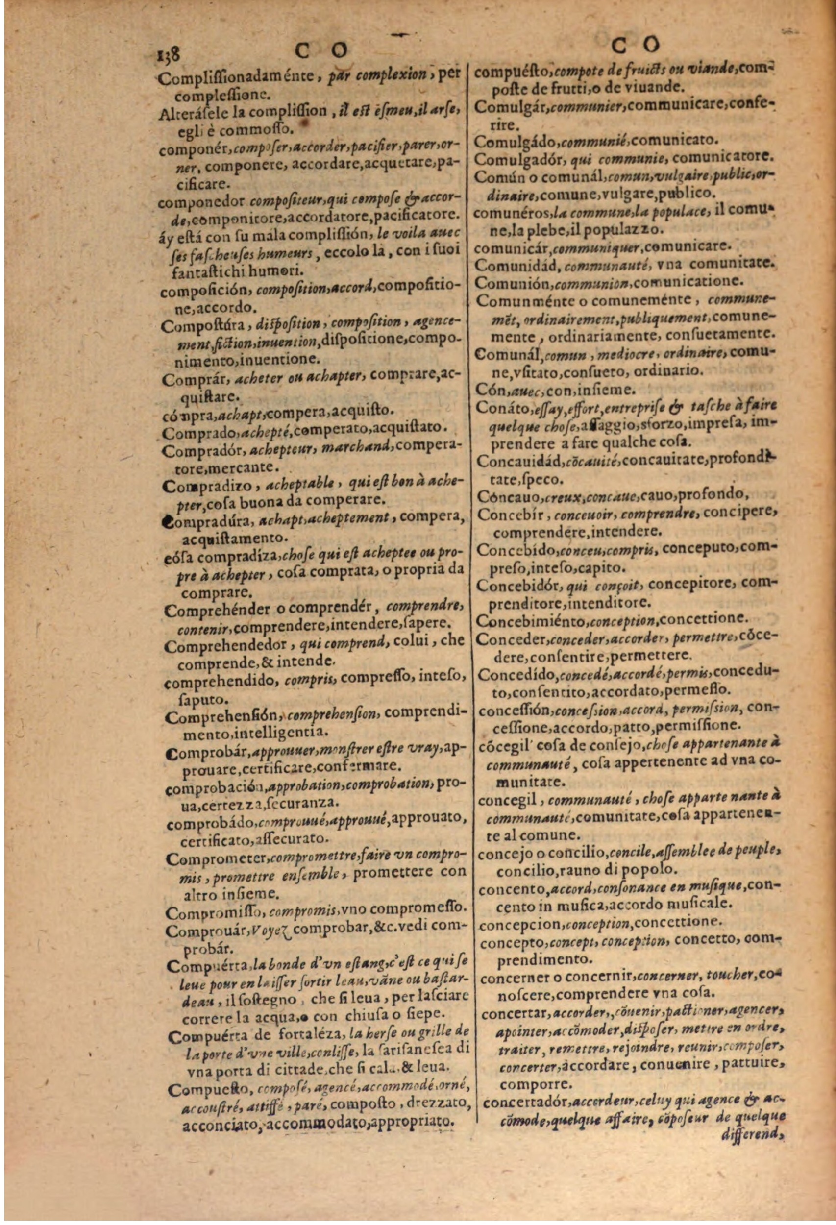 1606 - Samuel Crespin - Thresor des trois langues, francoise, italiene et espagnolle - BSB Munich 1606 - Samuel Crespin - Thresor des trois langues, francoise, italiene et espagnolle - BSB Munich