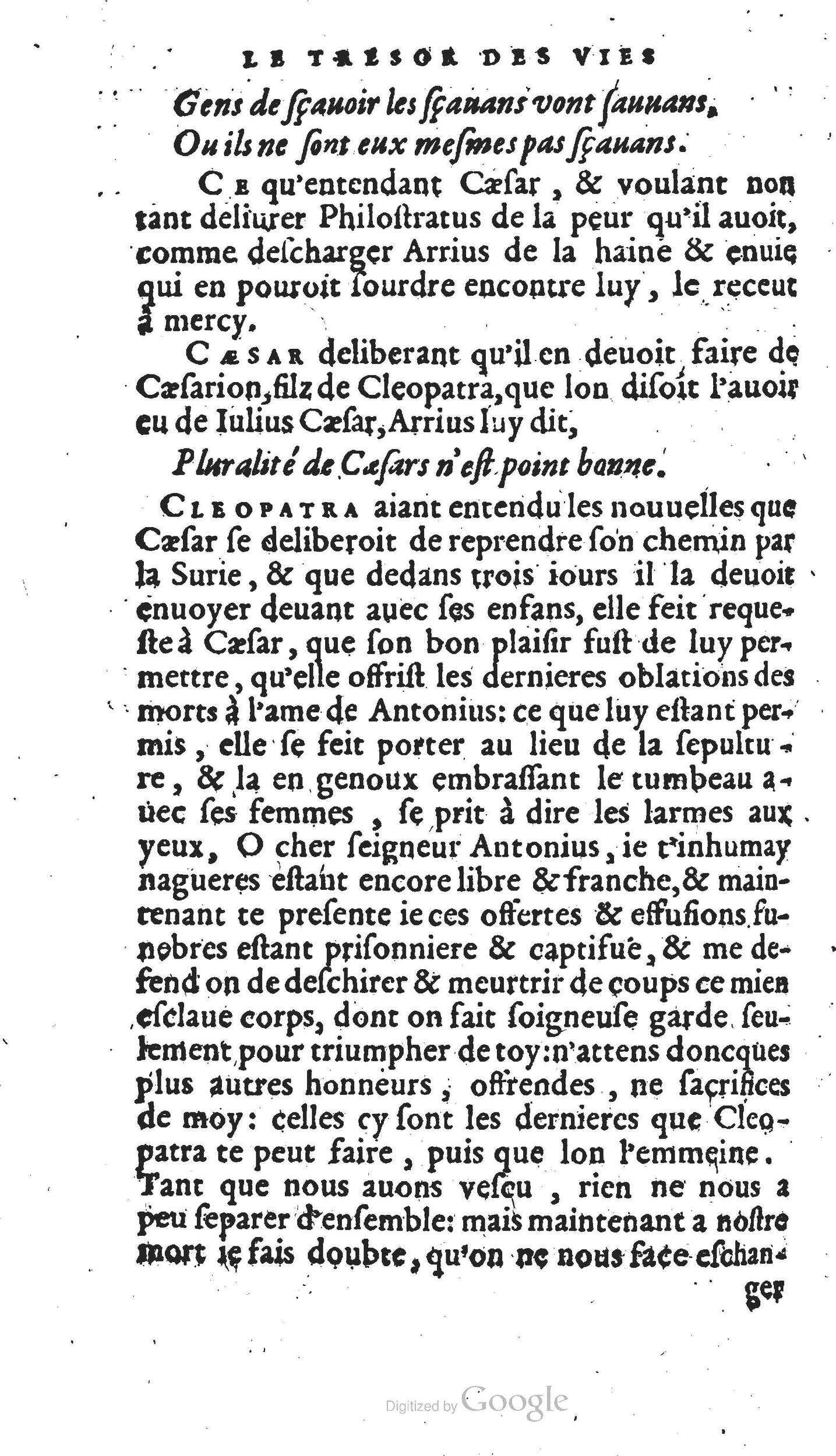 1567 - Willem Silvius - Trésor des vies de Plutarque - Anvers Musée Plantin-Moretus