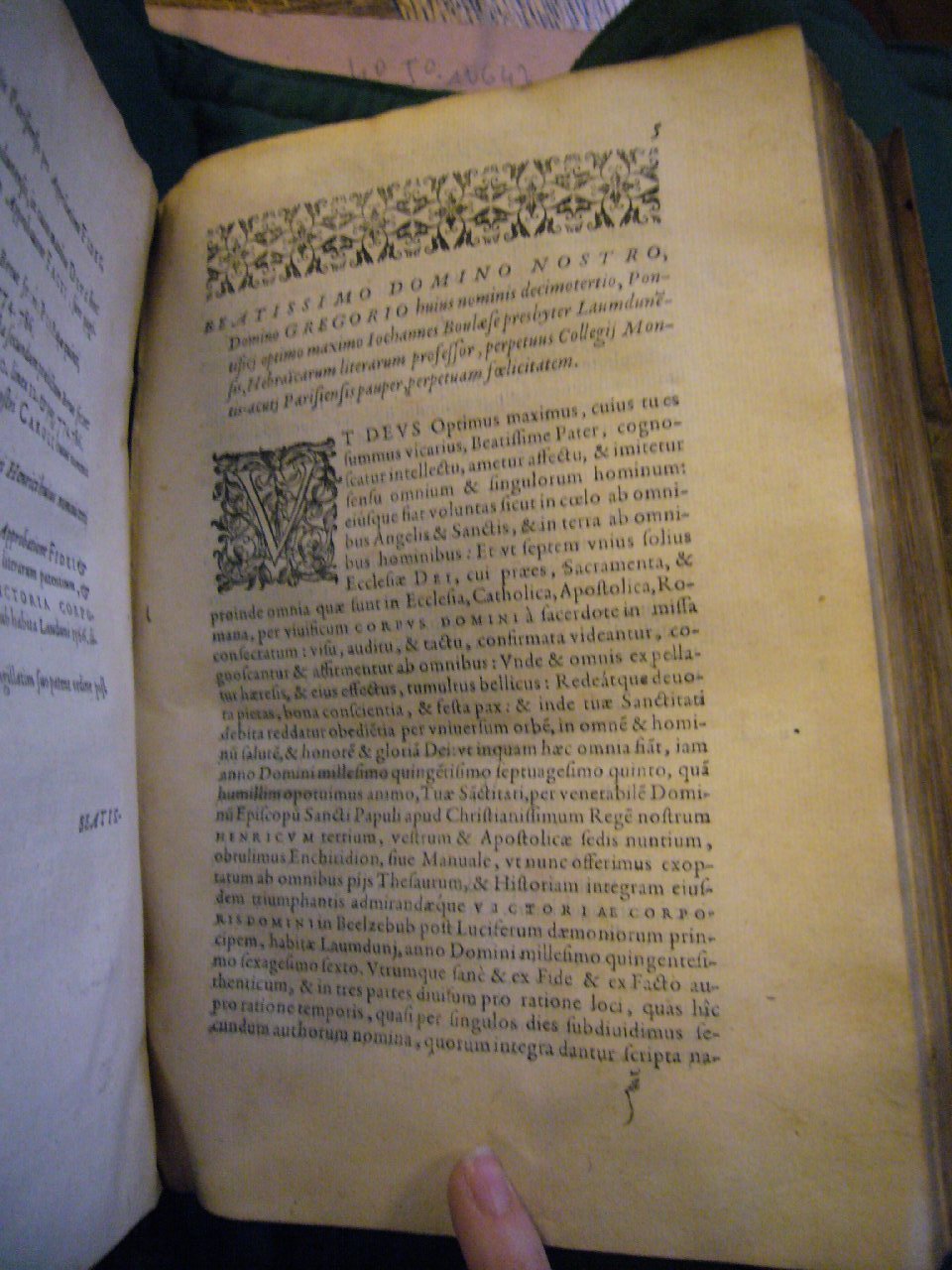 1578 - Nicolas Chesneau - Trésor et entière histoire de la triomphante victoire du corps de Dieu sur l’esprit malin - BnF Arsenal