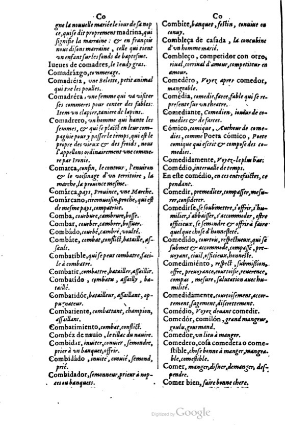 1621 - Adrian Tiffaine - Trésor des deux langues espagnole et française - BM Lyon