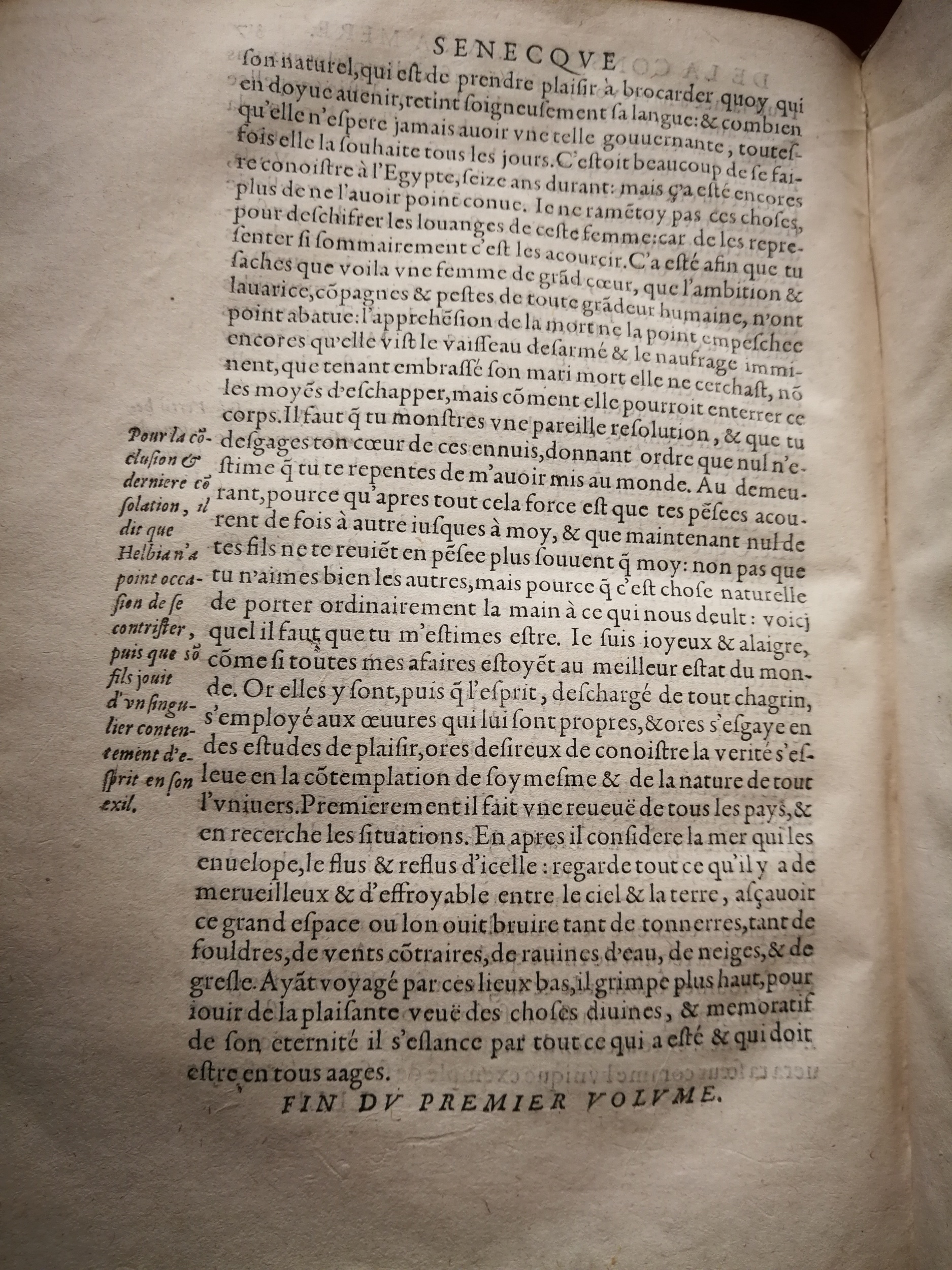 1595 - Jean Houzé - Œuvres morales et mêlées de Sénèque, Trésor de philosophie morale - T. 1 - BnF