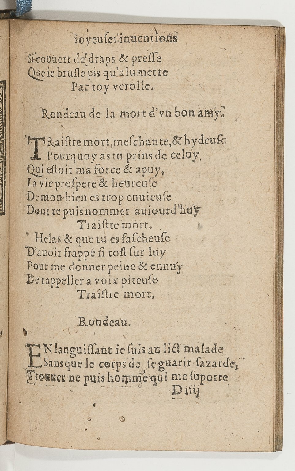 1568c. - Veuve Jean Bonfons - Trésor des joyeuses inventions du parangon de poésies - BnF Arsenal