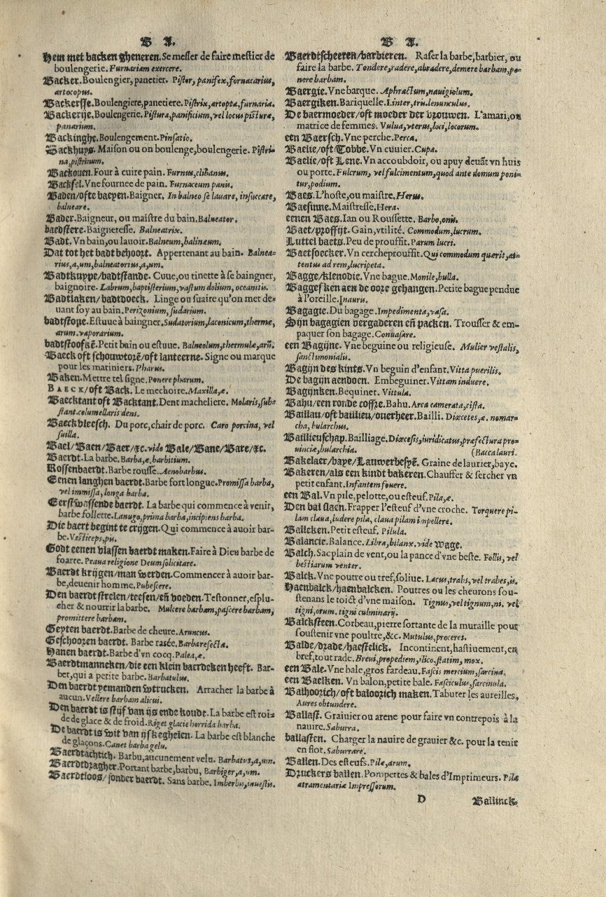 1573 - Christophe Plantin - Trésor du langage bas-allemand - Greifswald