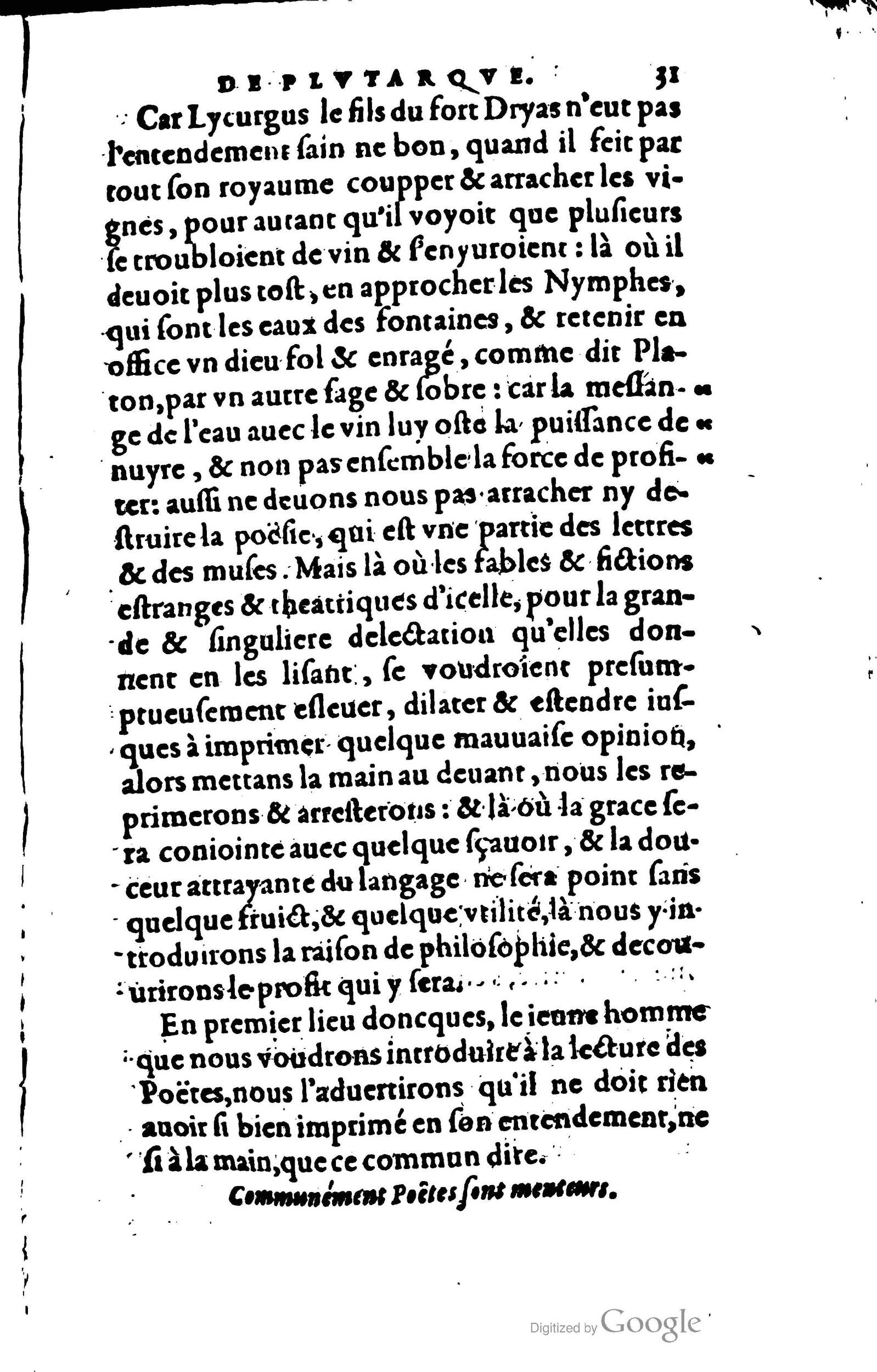 1578 - Jean Poupy - Trésor des morales de Plutarque - BSB Munich