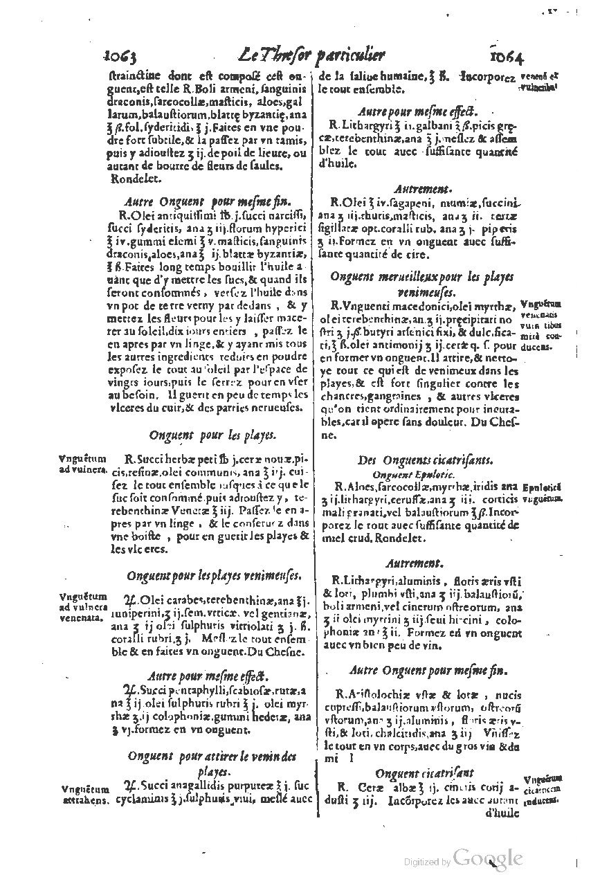 1616 - Étienne Gamonet - Grand trésor ou dispensaire - BSB Munich
