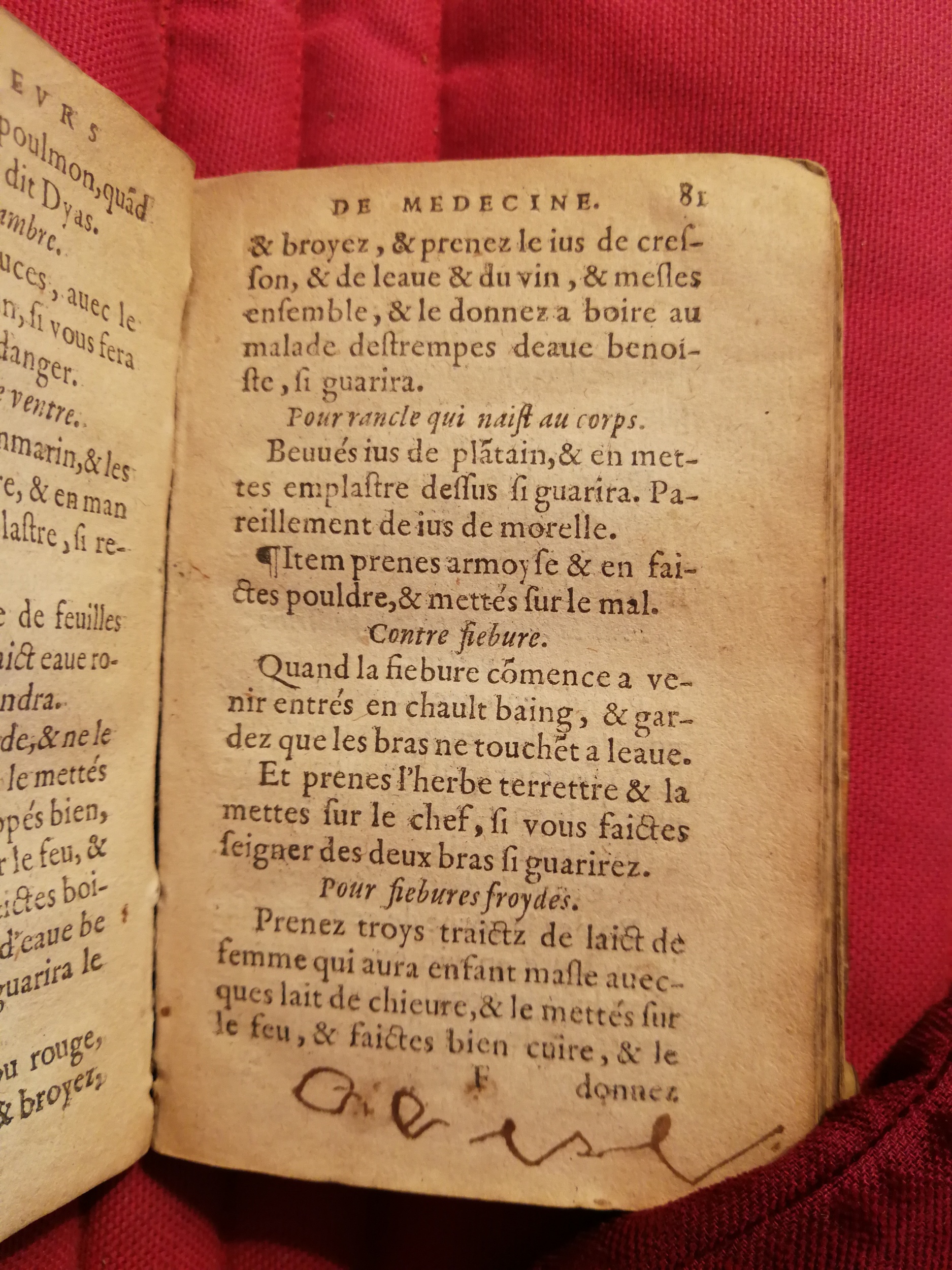 1586 - Benoît Rigaud - Trésor des fleurs et secrets de médecine - Sainte-Geneviève
